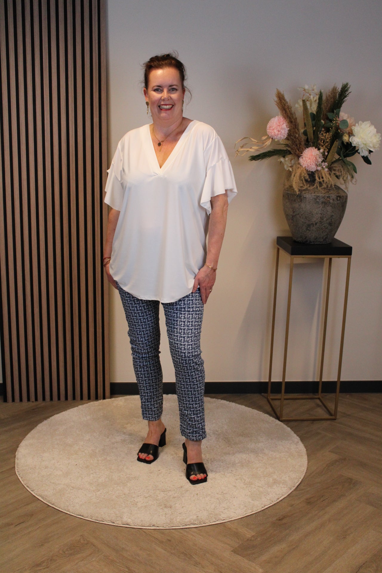Elisa | Lange blaue Hose 38 bis 48