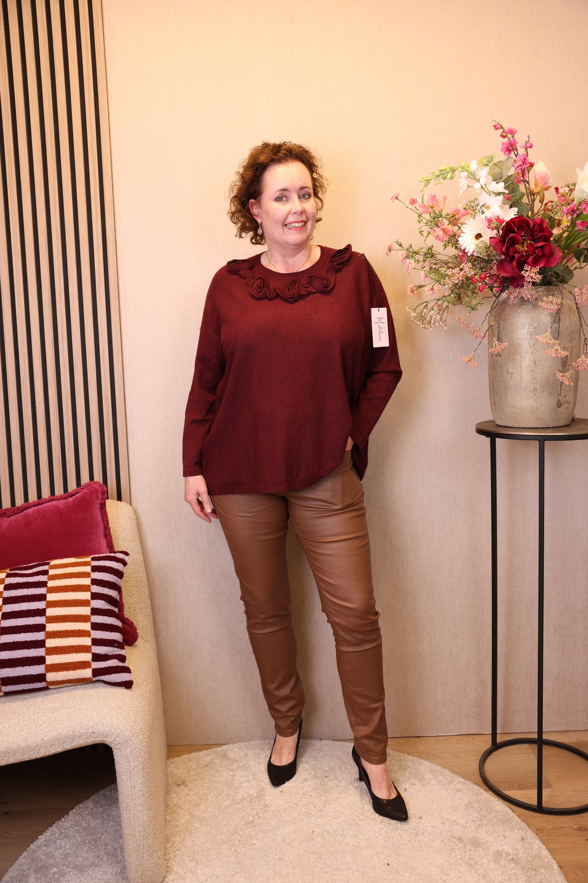 Dora | Bluse schwarz Langarm 52 bis 58