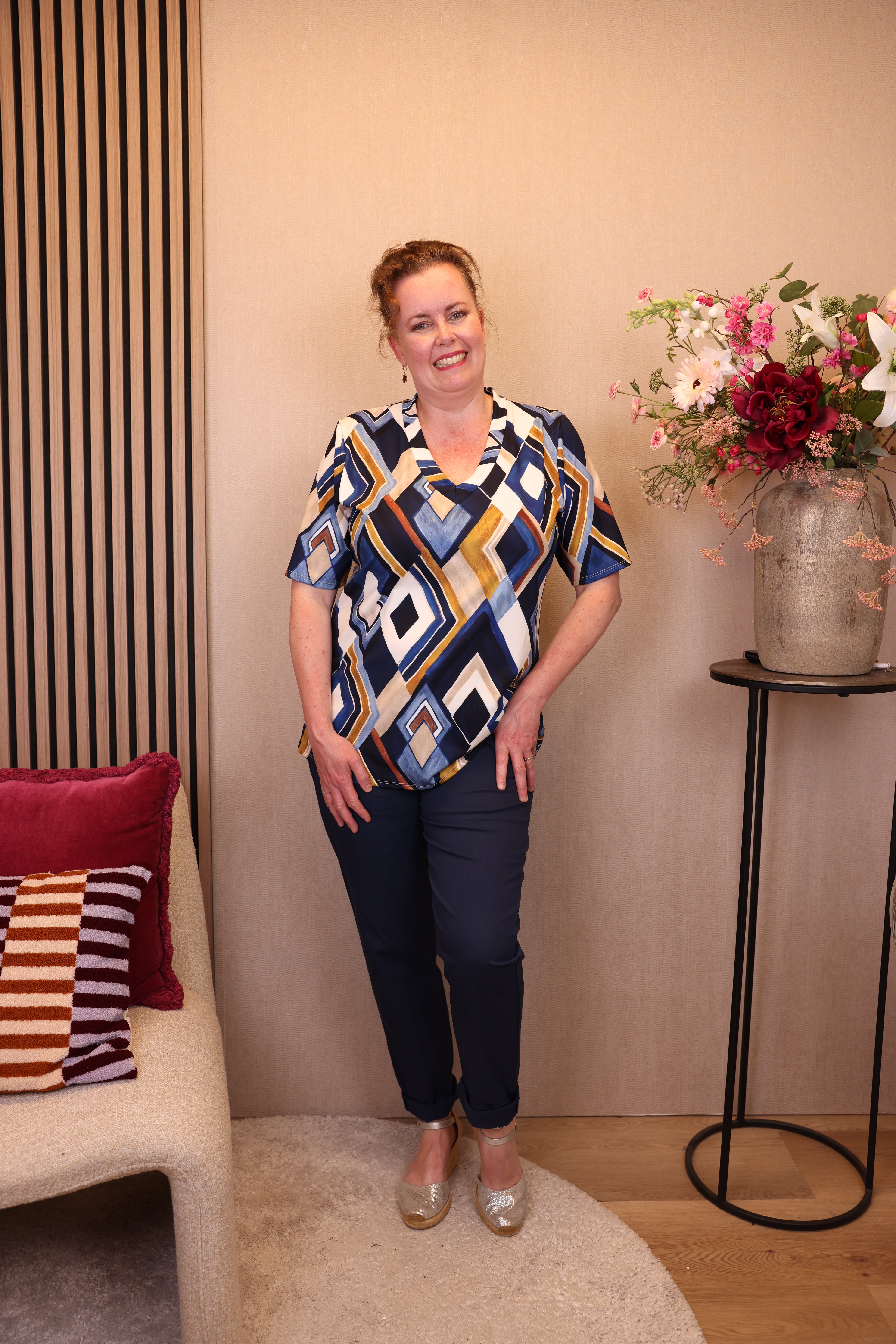 Dora | Bluse schwarz Langarm 52 bis 58