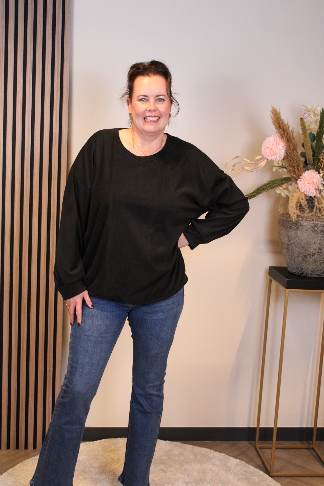 Mara | Bluse weiß Langarm 38 bis 48