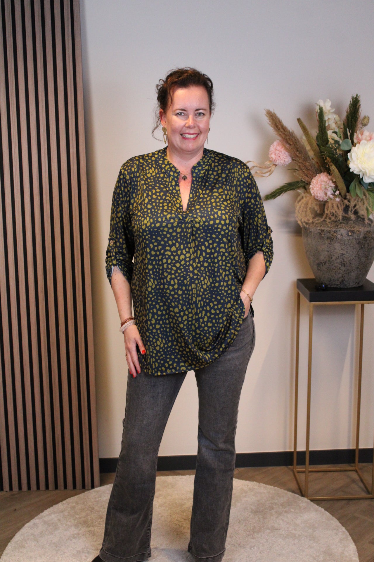 Hester | Bluse aqua/grün Langarm 48 bis 52
