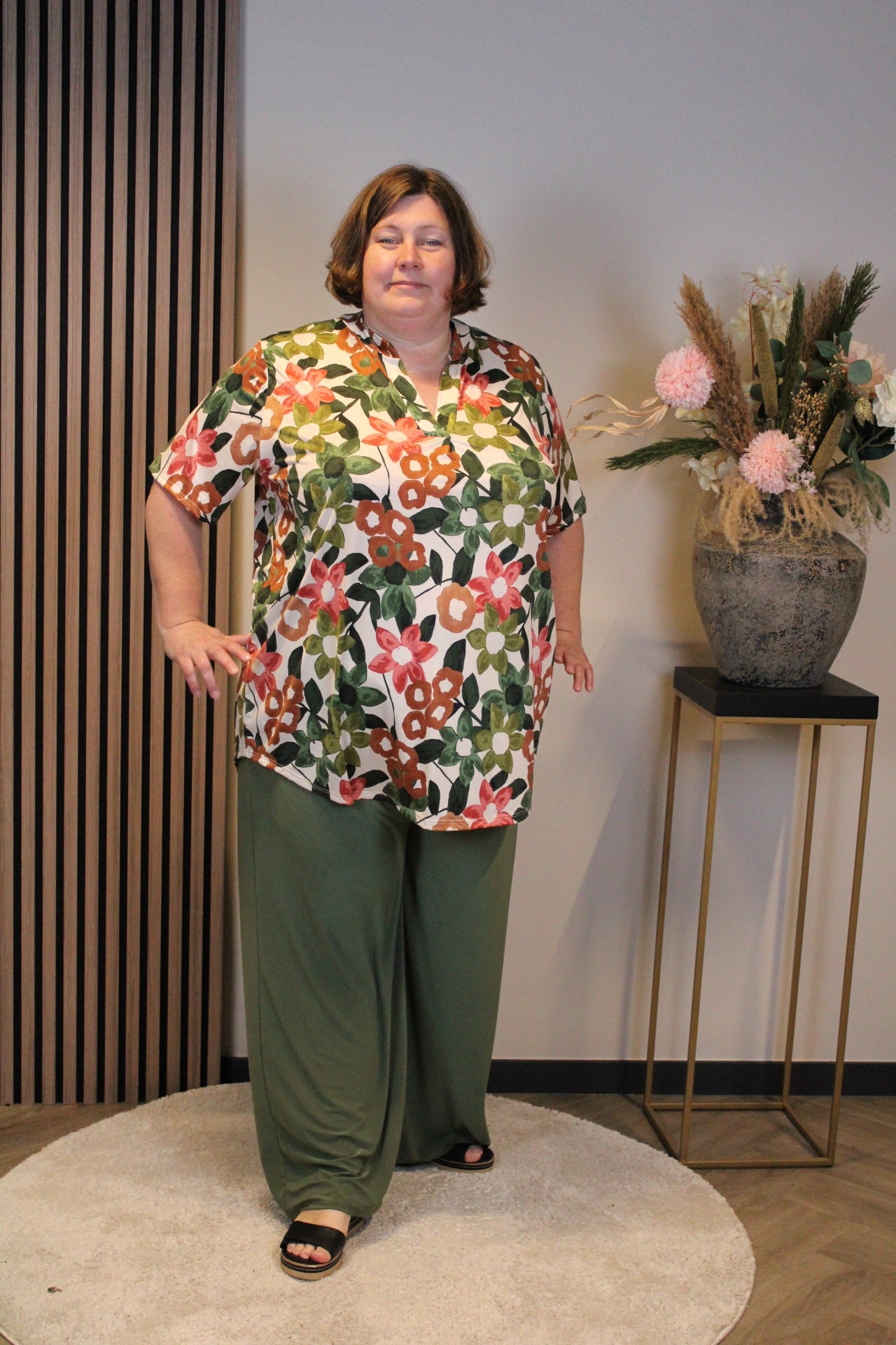 Dora | Bluse schwarz Langarm 52 bis 58