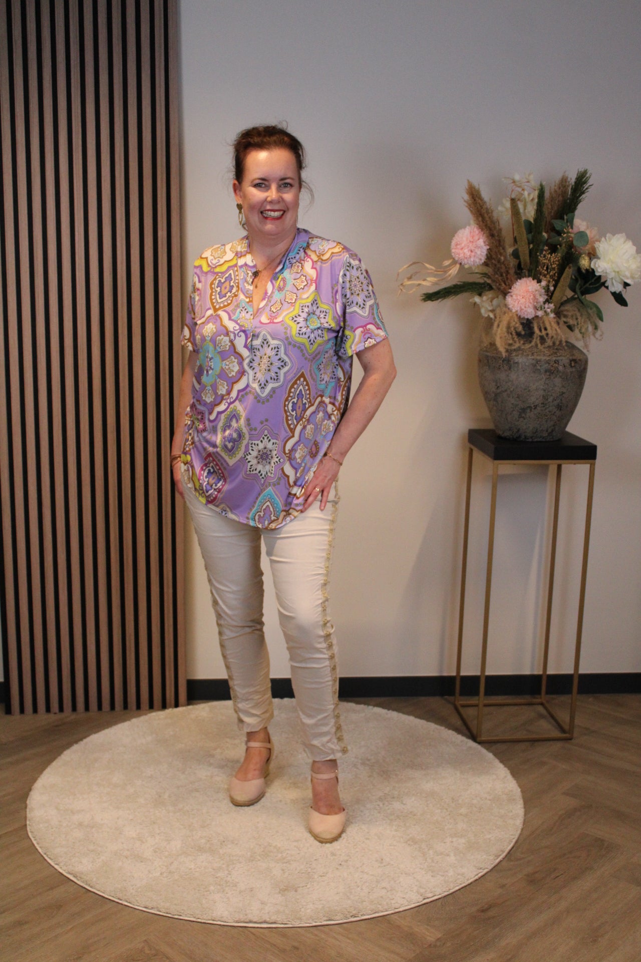 Celine | Lange beige Hose 38 bis 48