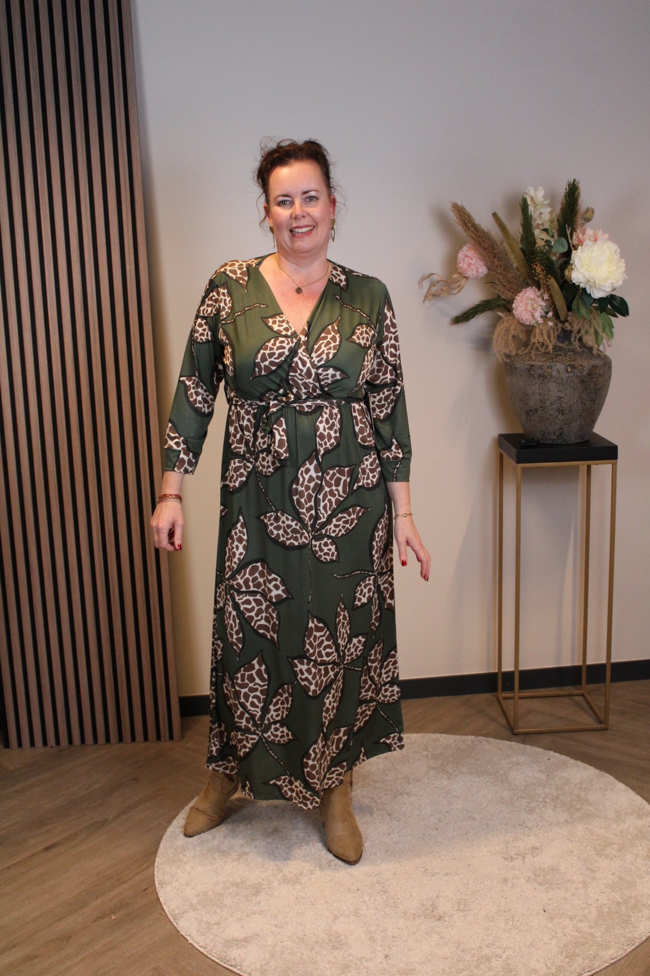Britt | Blaues Langarmkleid 38 bis 44