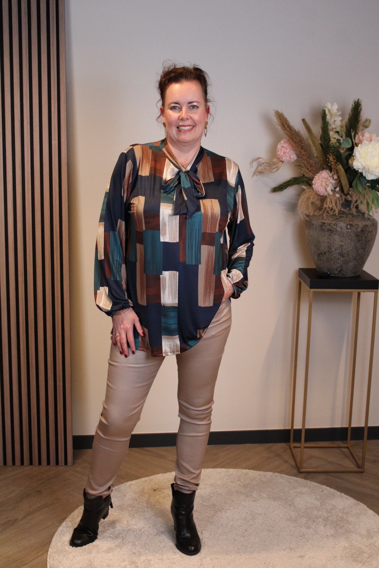 Hilda | Bluse grün Langarm 48 bis 52