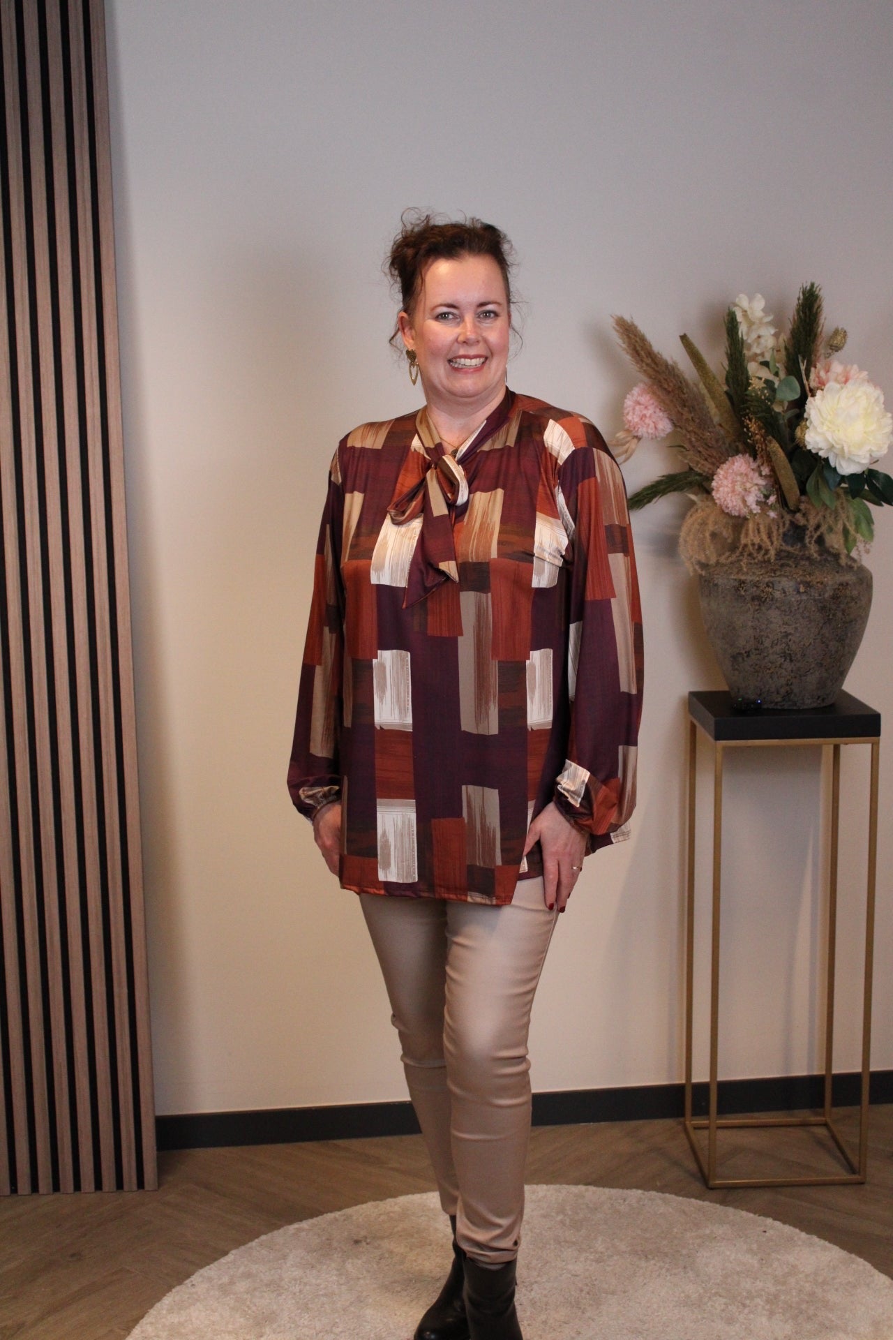 Hilda | Bluse grün Langarm 48 bis 52