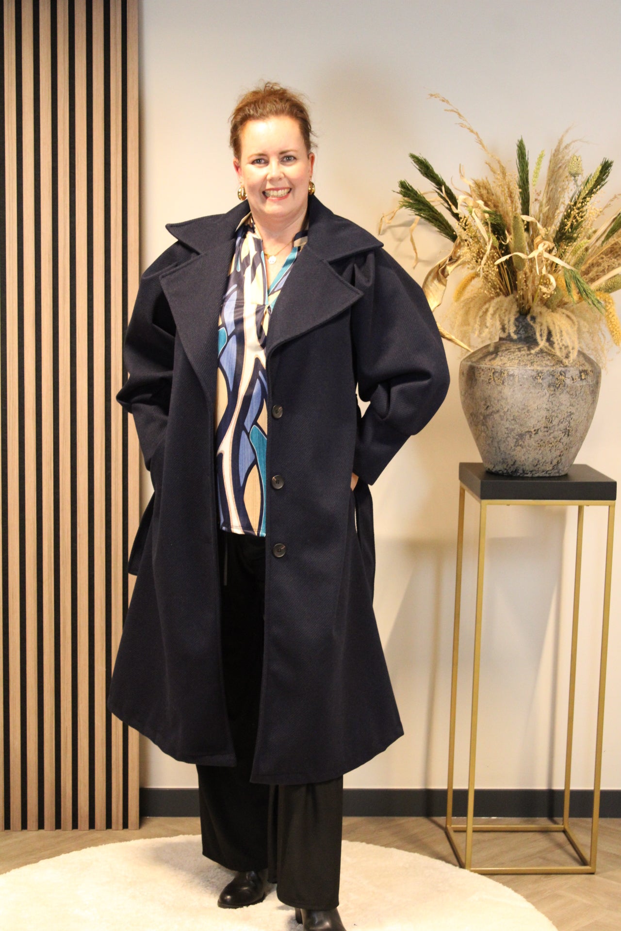 Alida | Blauer Mantel