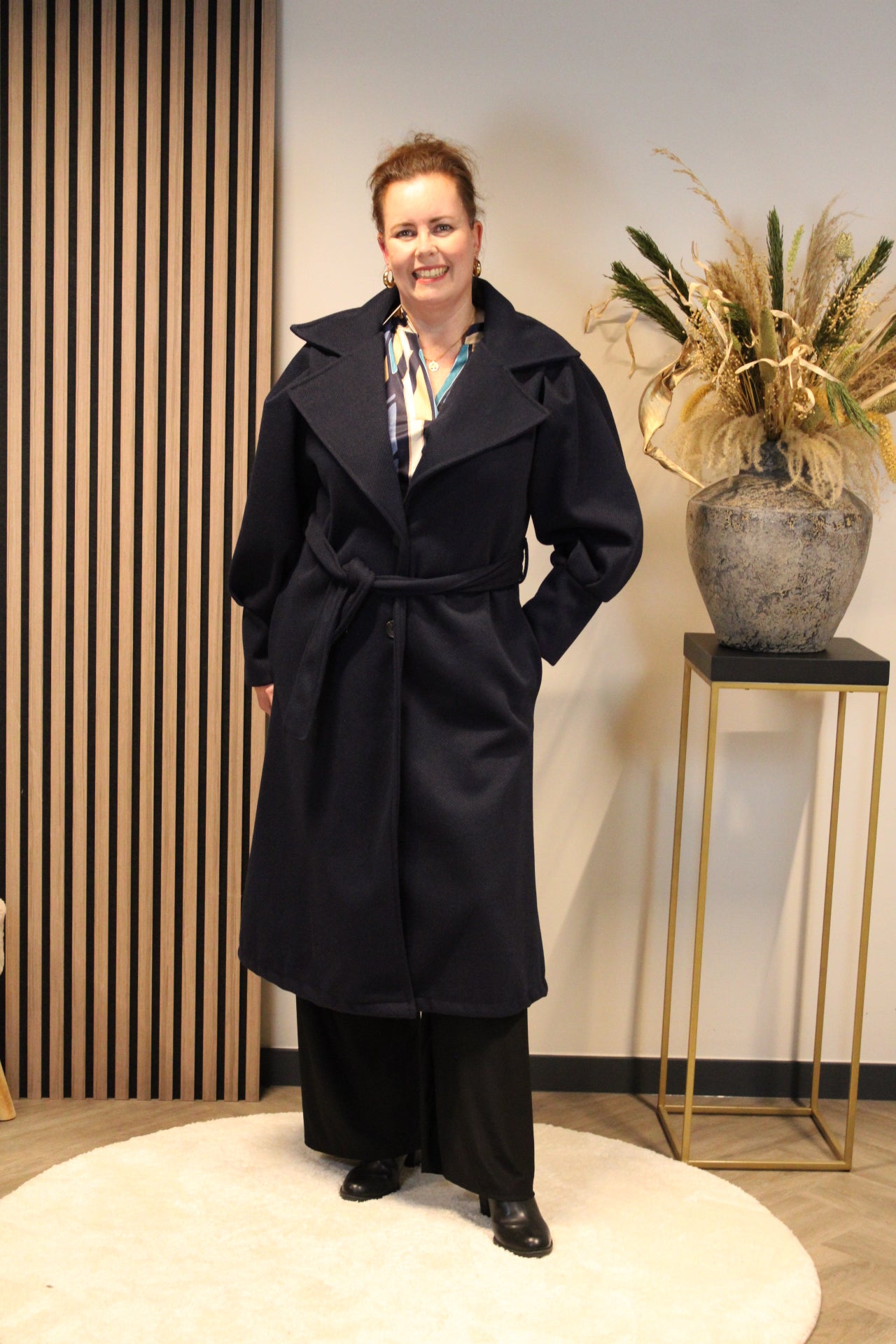 Alida | Blauer Mantel