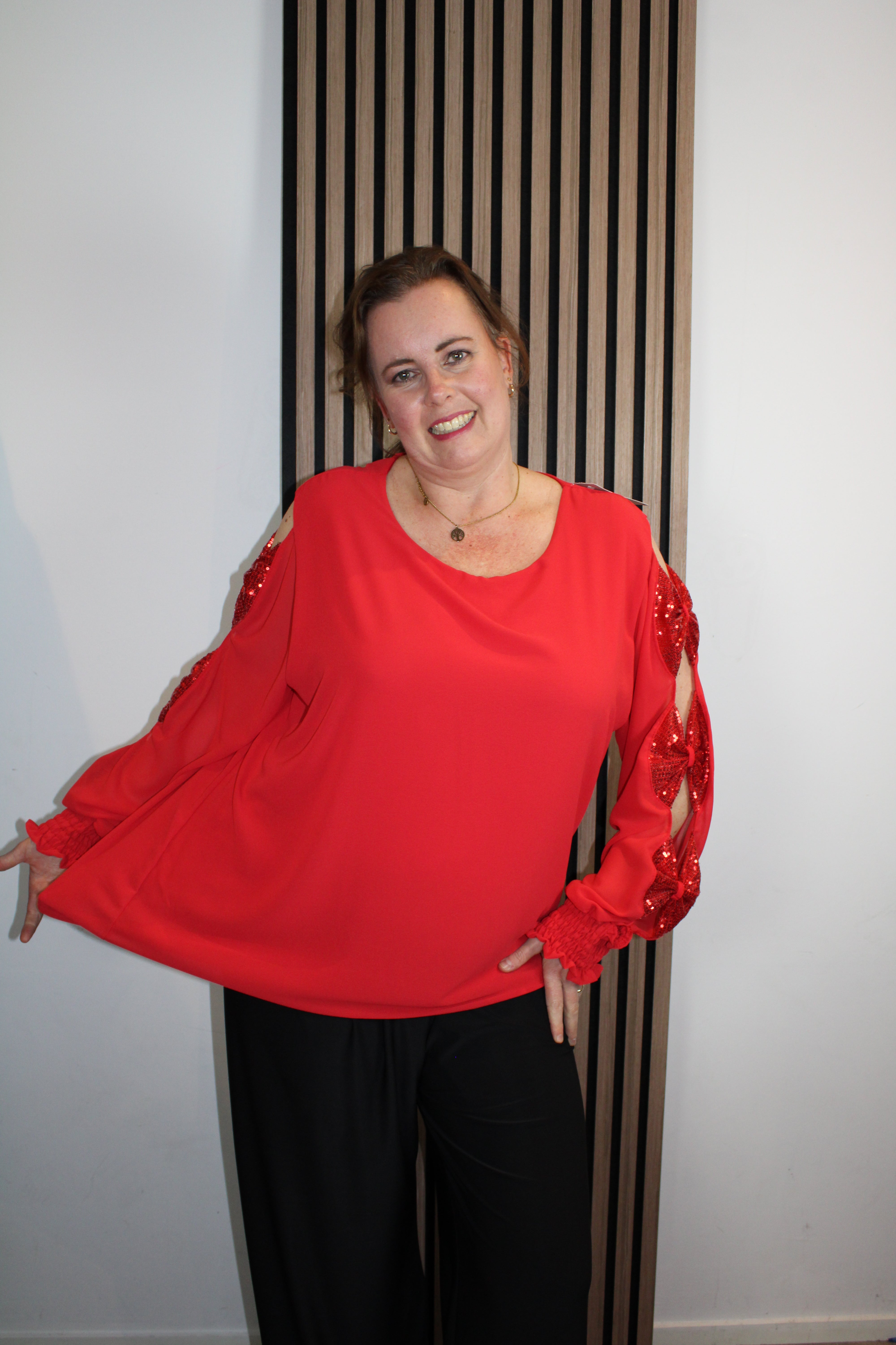 Sparkle | Bluse rot