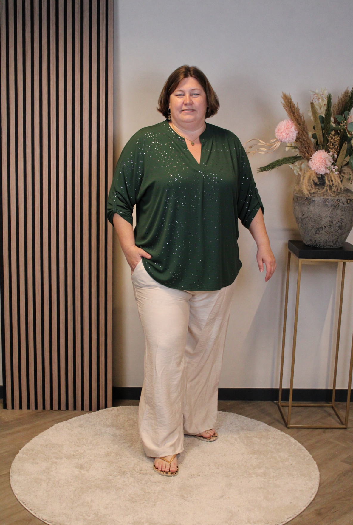 Dora | Bluse schwarz Langarm 52 bis 58