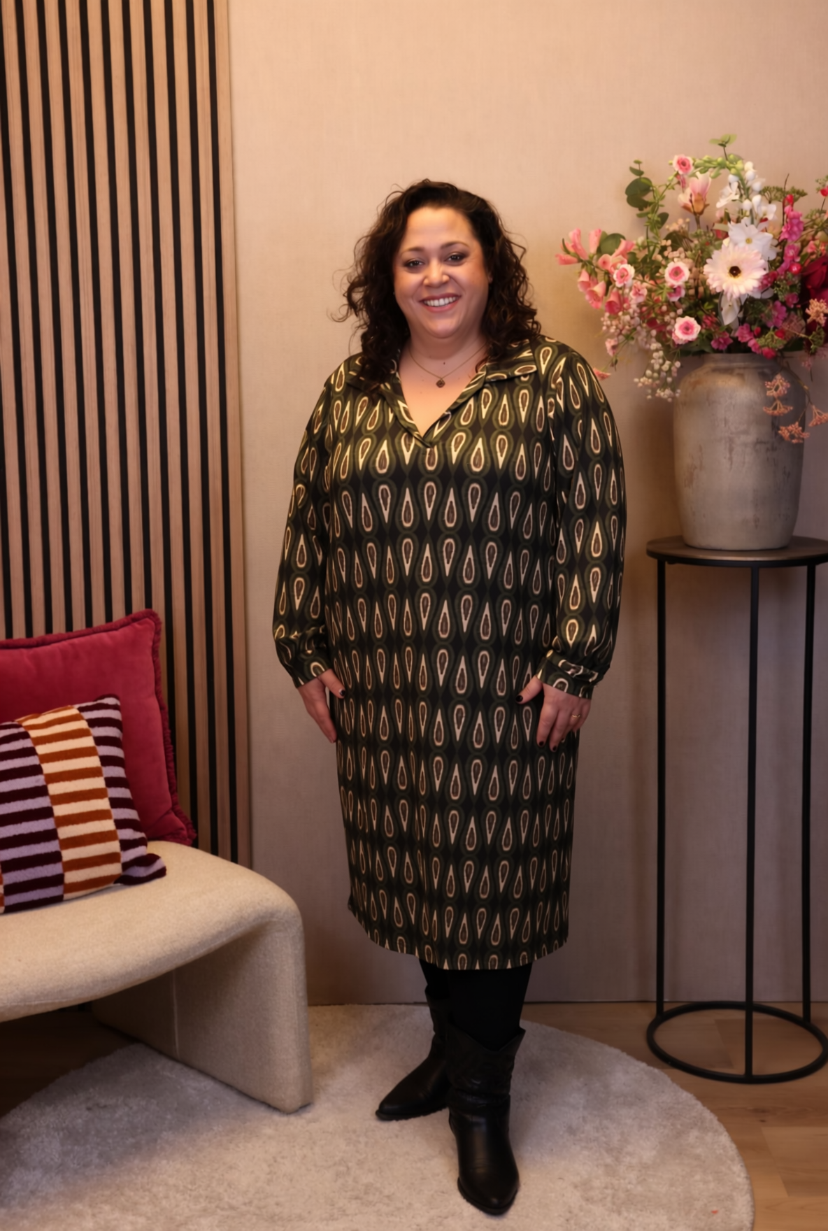 Dora | Bluse schwarz Langarm 52 bis 58