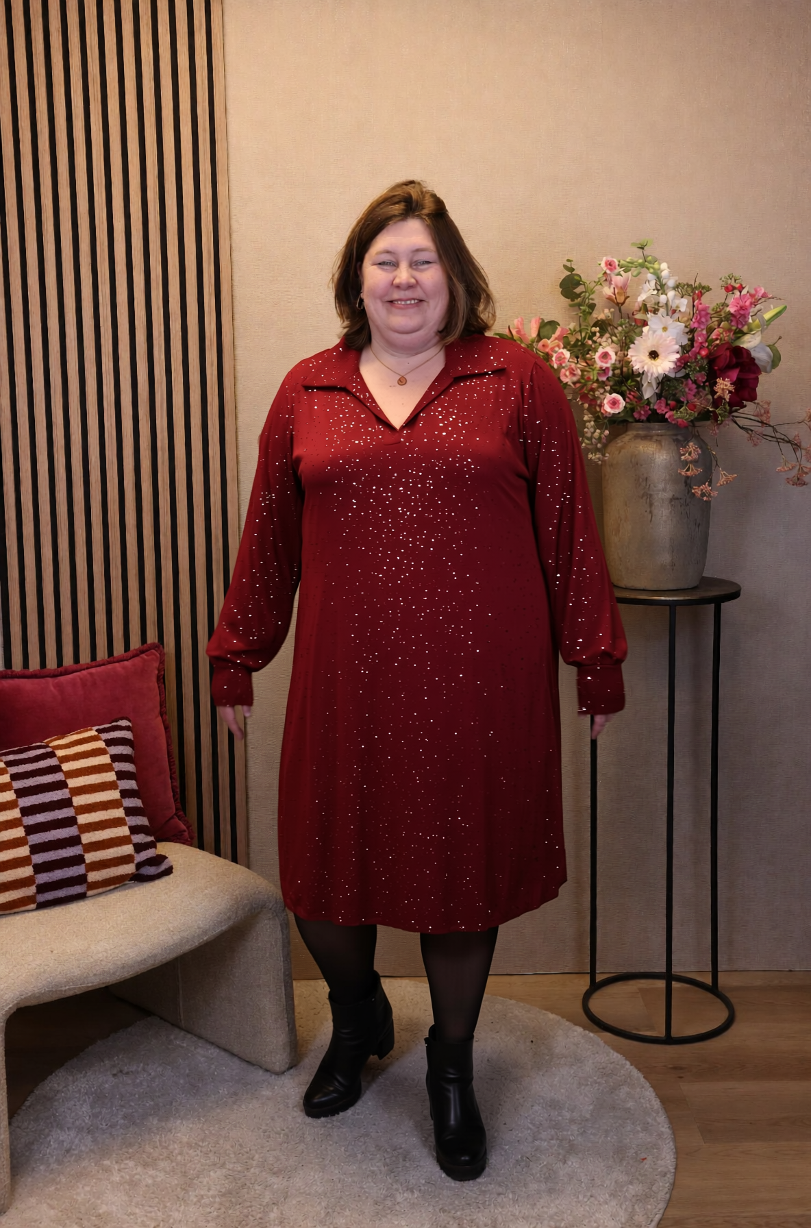 Dora | Bluse schwarz Langarm 52 bis 58