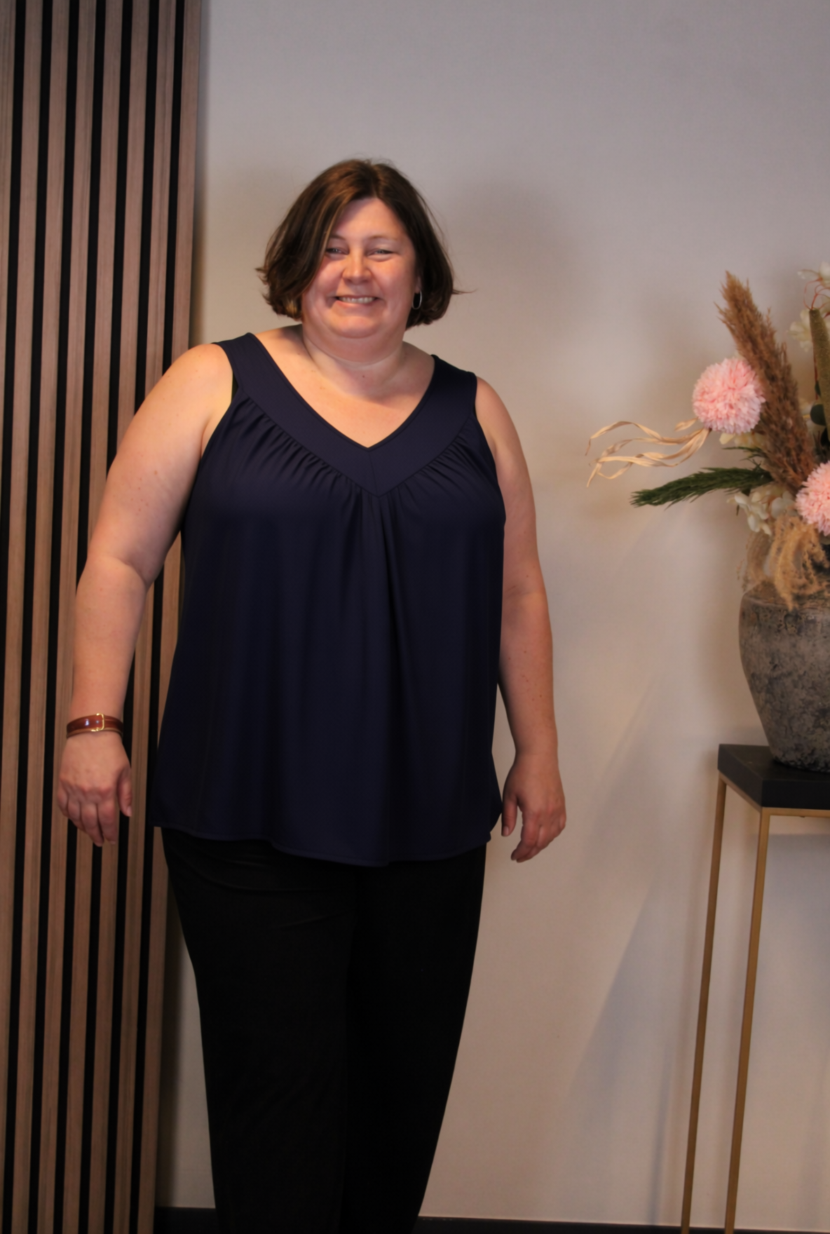 Dora | Bluse schwarz Langarm 52 bis 58