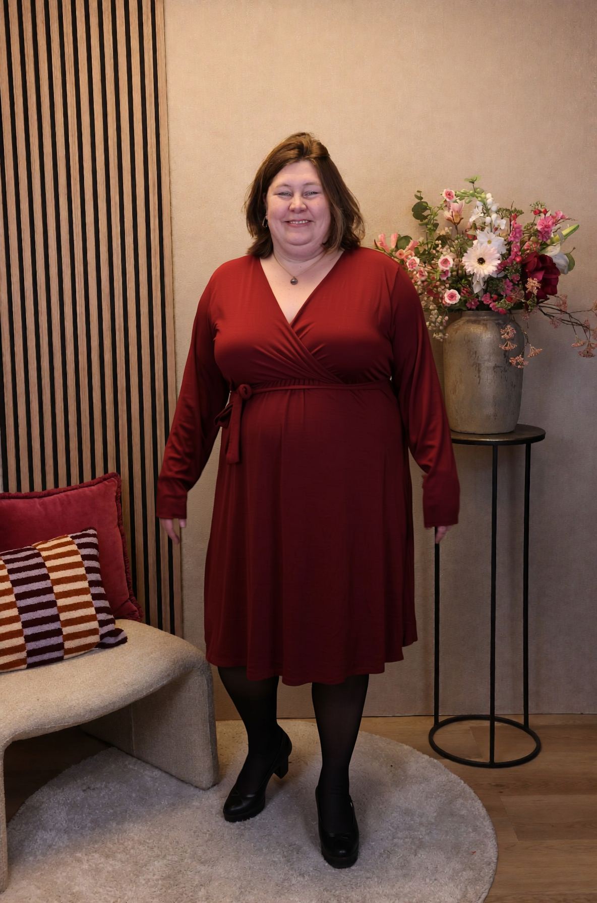 Dora | Bluse schwarz Langarm 52 bis 58