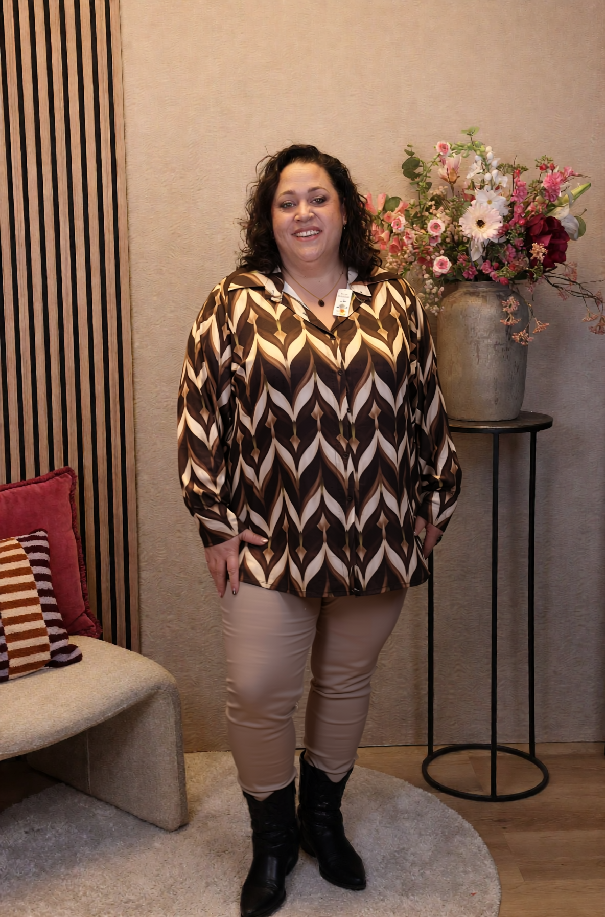 Dora | Bluse schwarz Langarm 52 bis 58