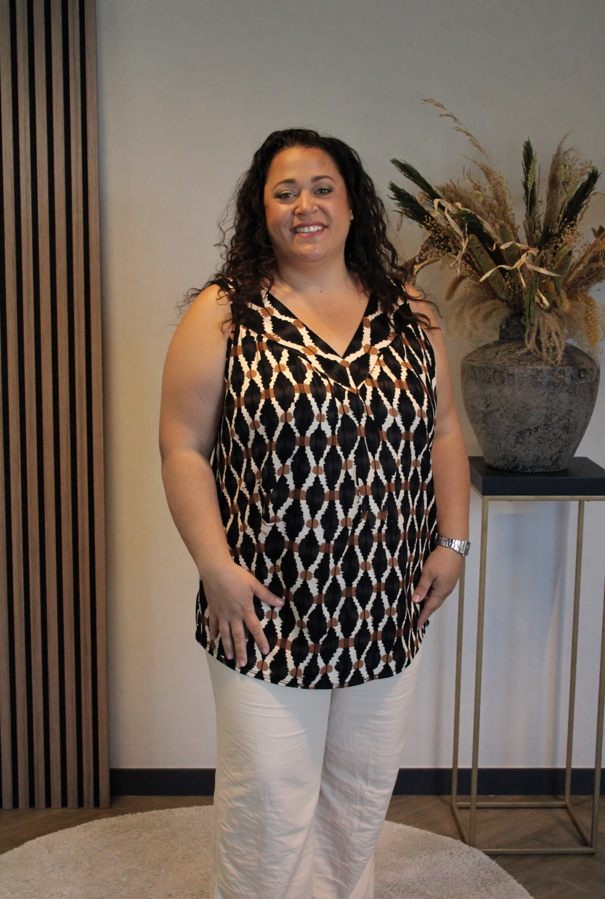 Dora | Bluse schwarz Langarm 52 bis 58