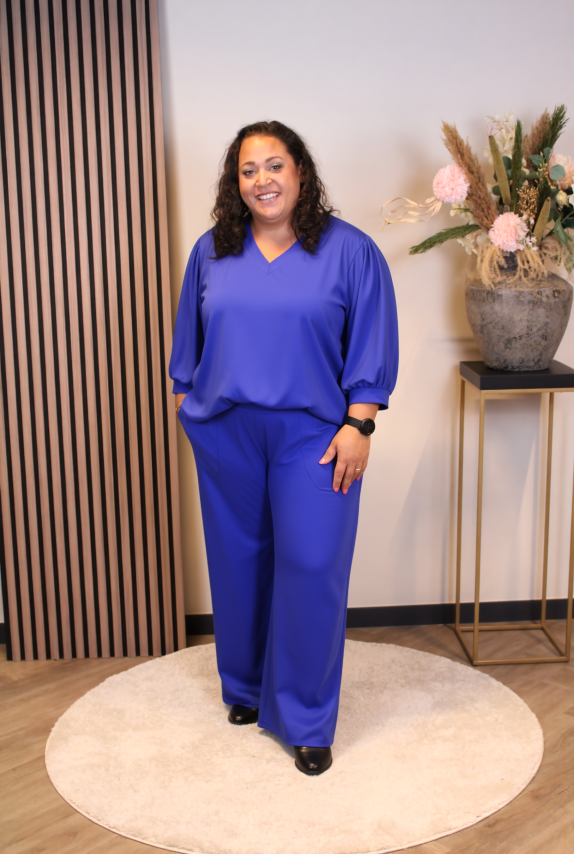 Dora | Bluse schwarz Langarm 52 bis 58