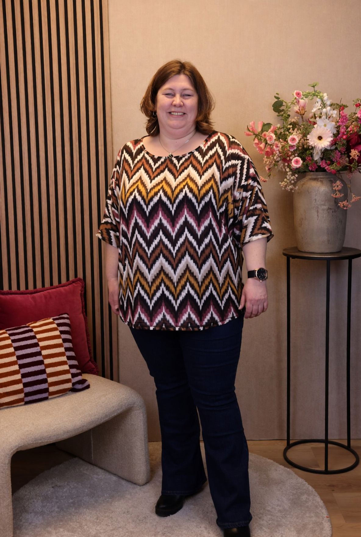 Dora | Bluse schwarz Langarm 52 bis 58