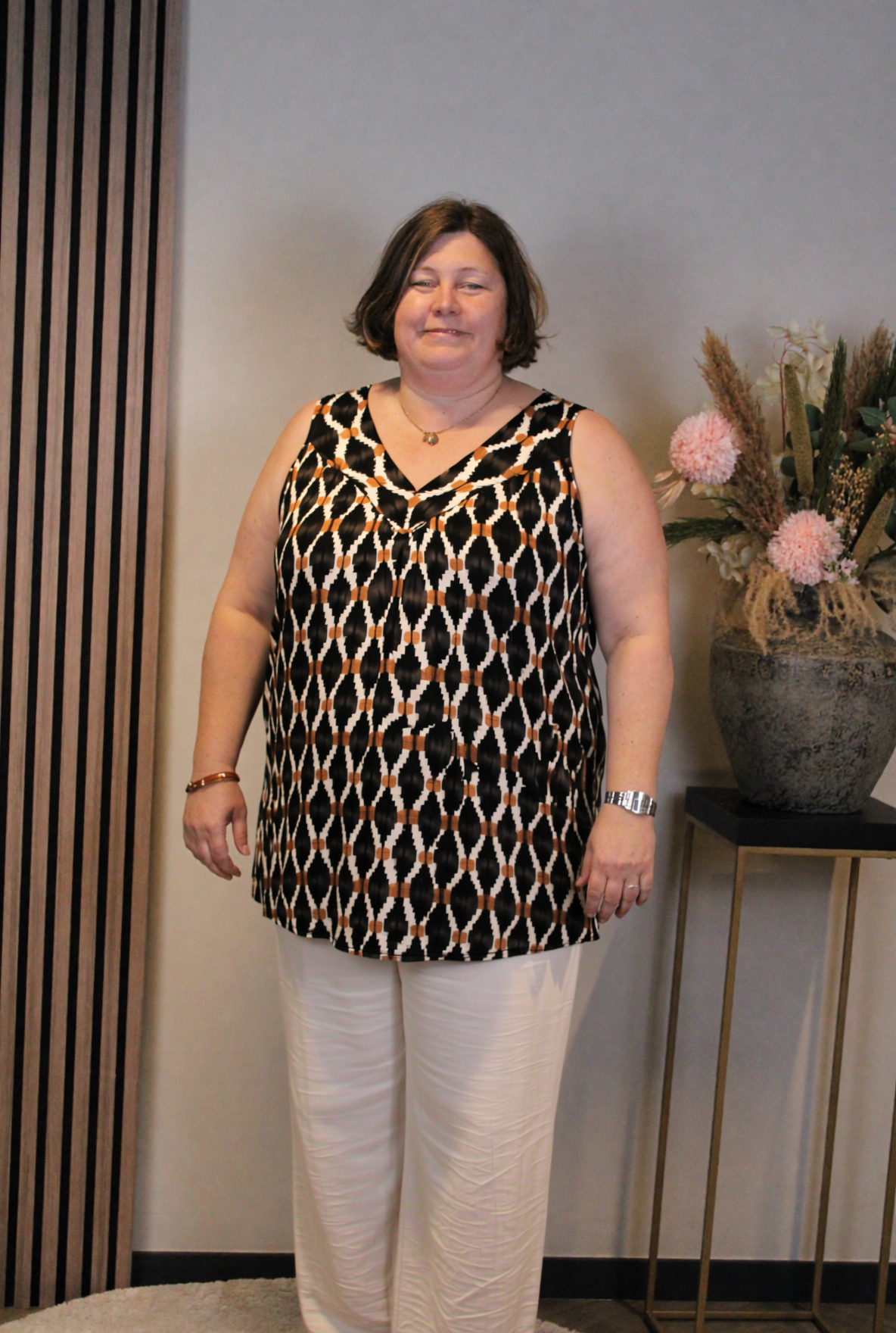 Dora | Bluse schwarz Langarm 52 bis 58