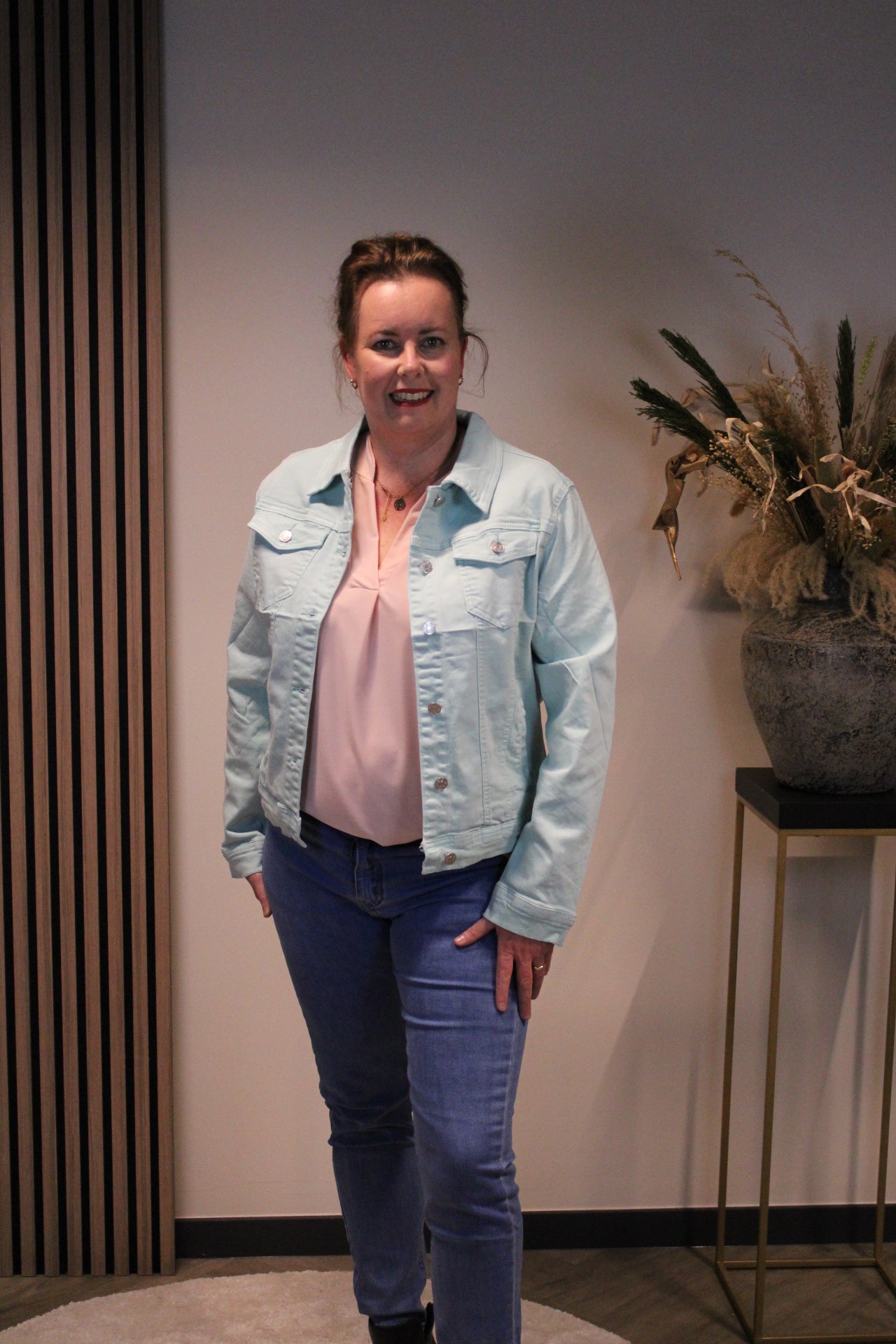 Maxime | Mintgrüne Jeansjacke