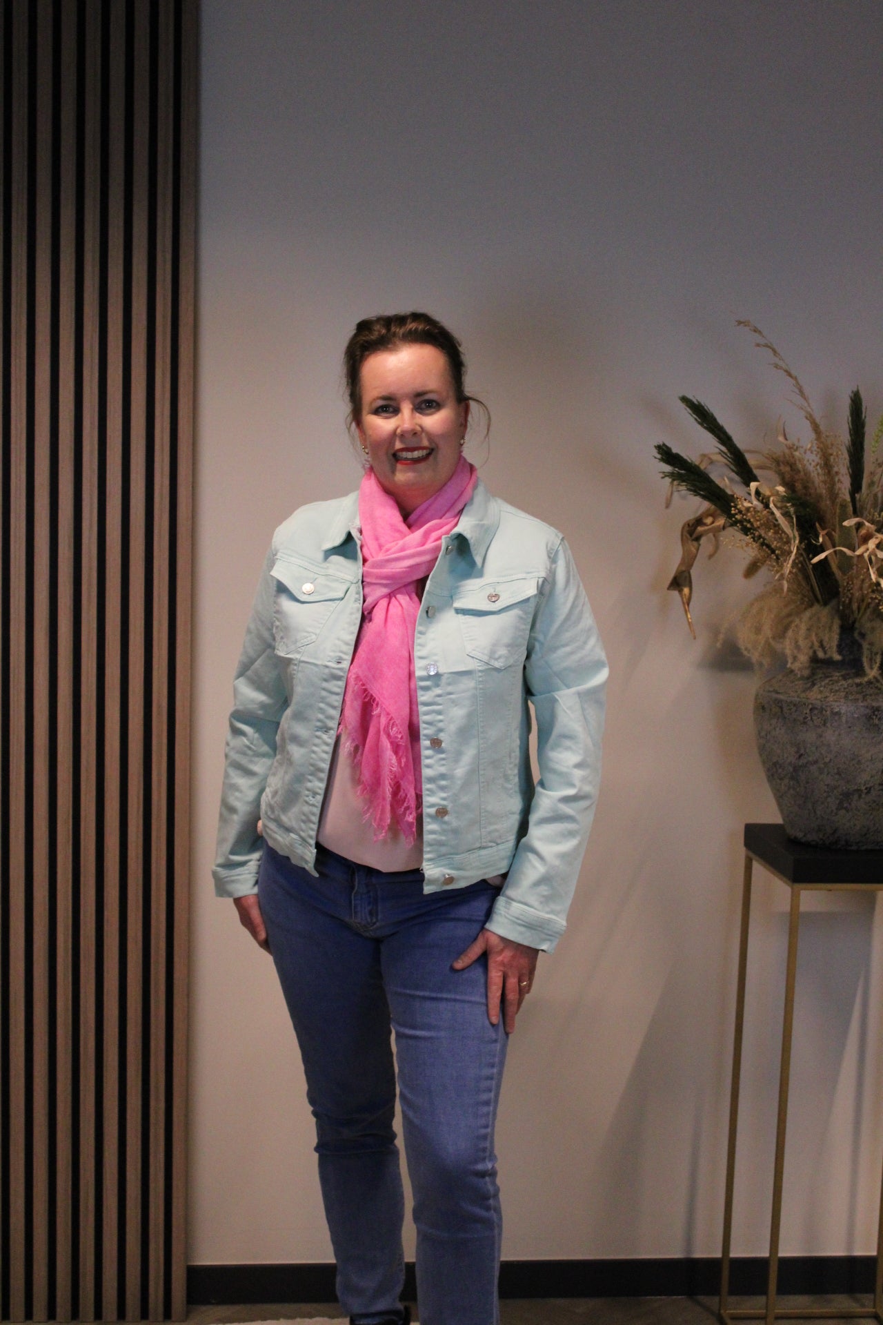Maxime | Mintgrüne Jeansjacke