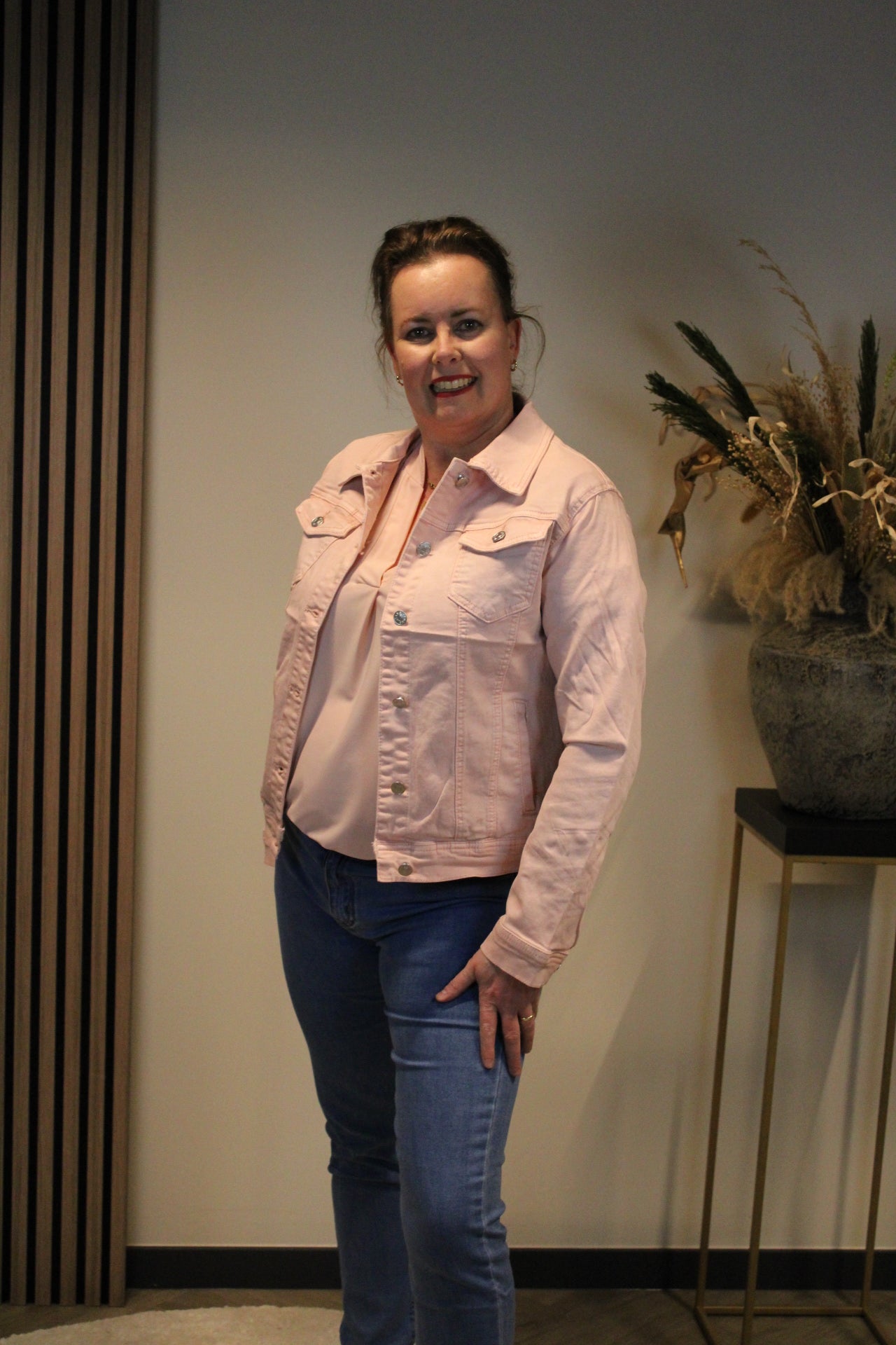 Maxime | Rosa Jeansjacke