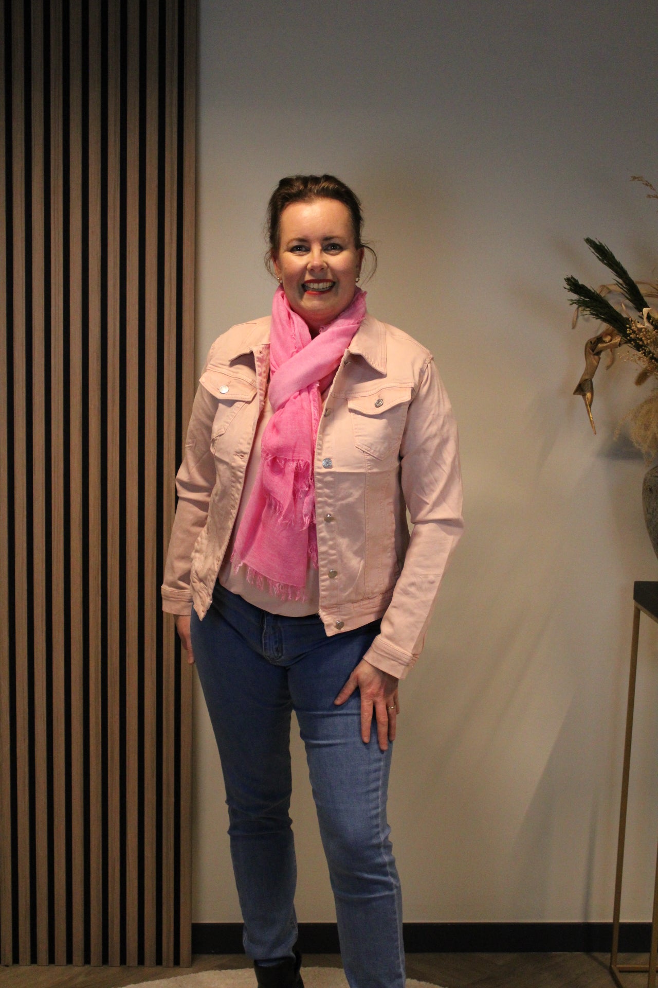 Maxime | Rosa Jeansjacke