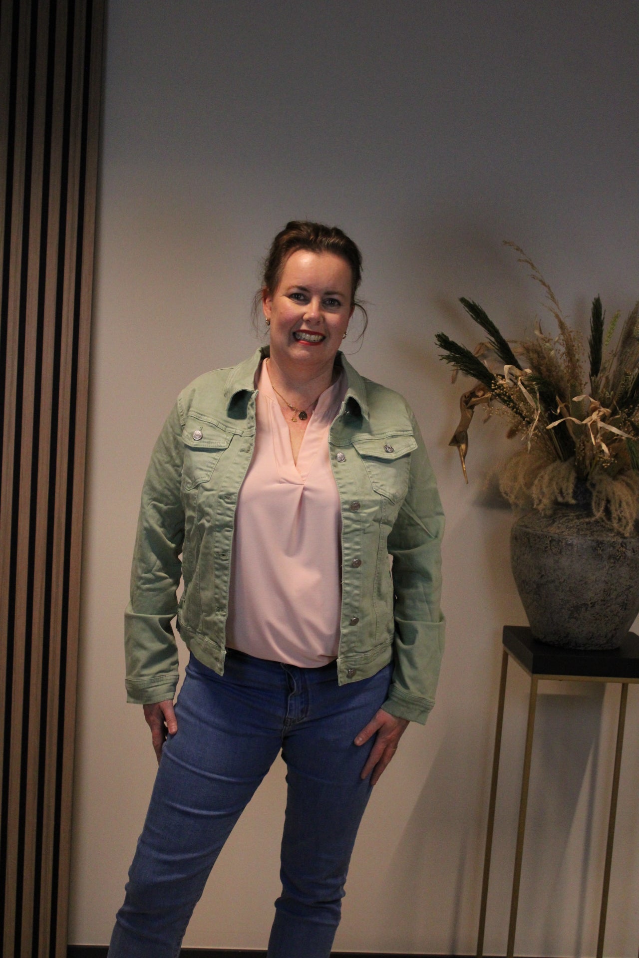 Maxime | Grüne Jeansjacke