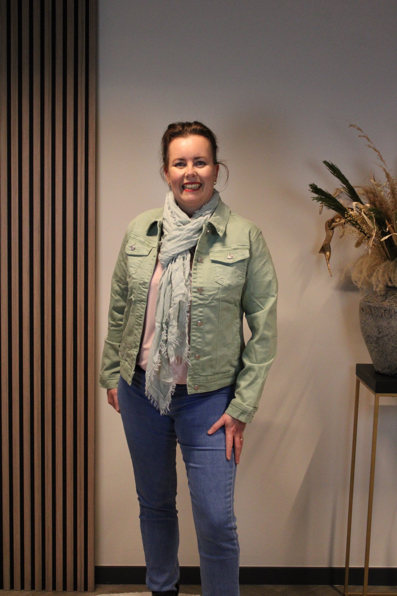 Maxime | Grüne Jeansjacke