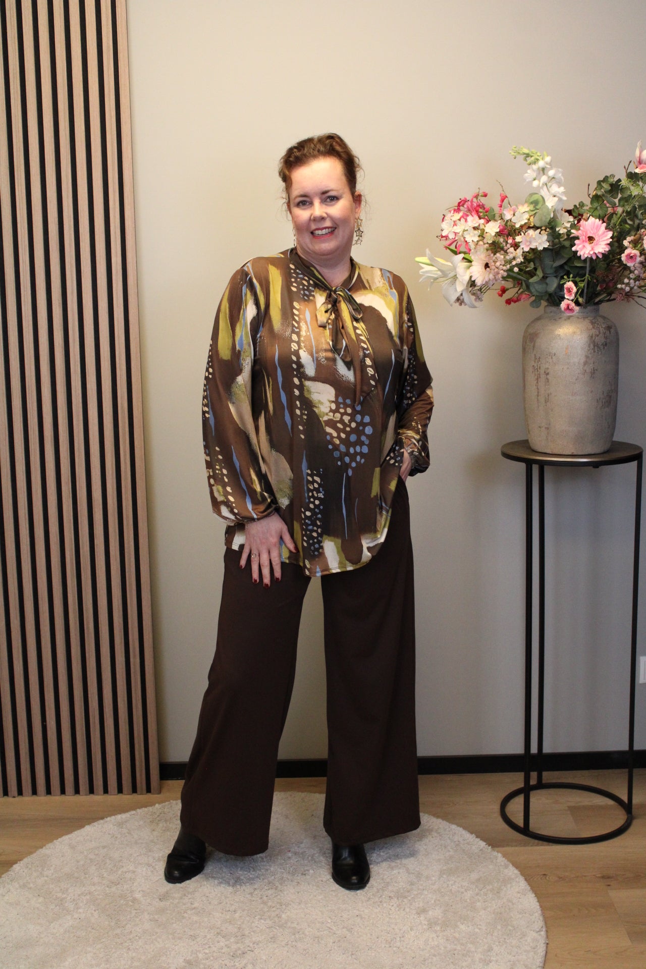 Hilda | Bluse grün Langarm 48 bis 52