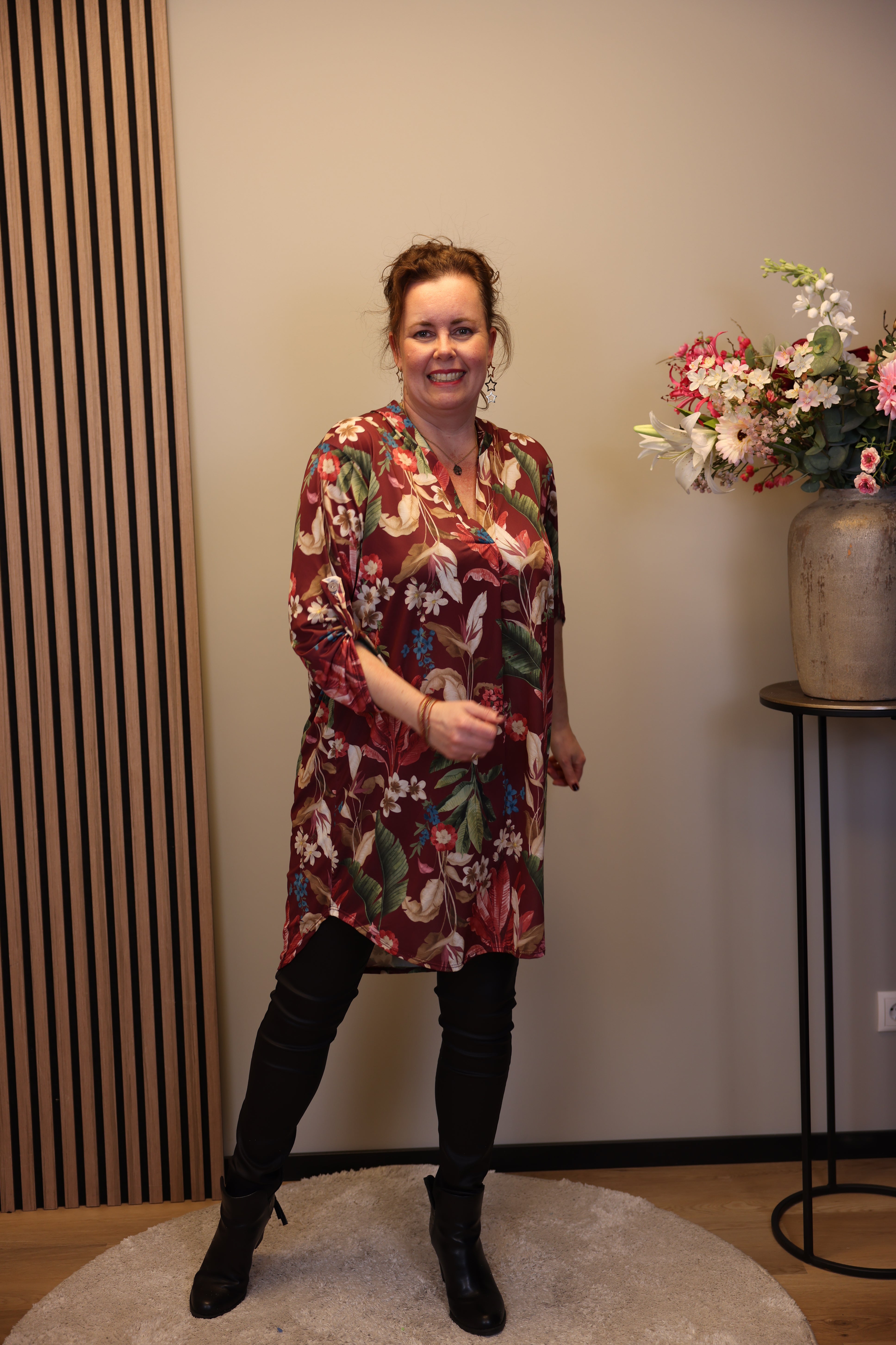 Dora | Bluse schwarz Langarm 52 bis 58