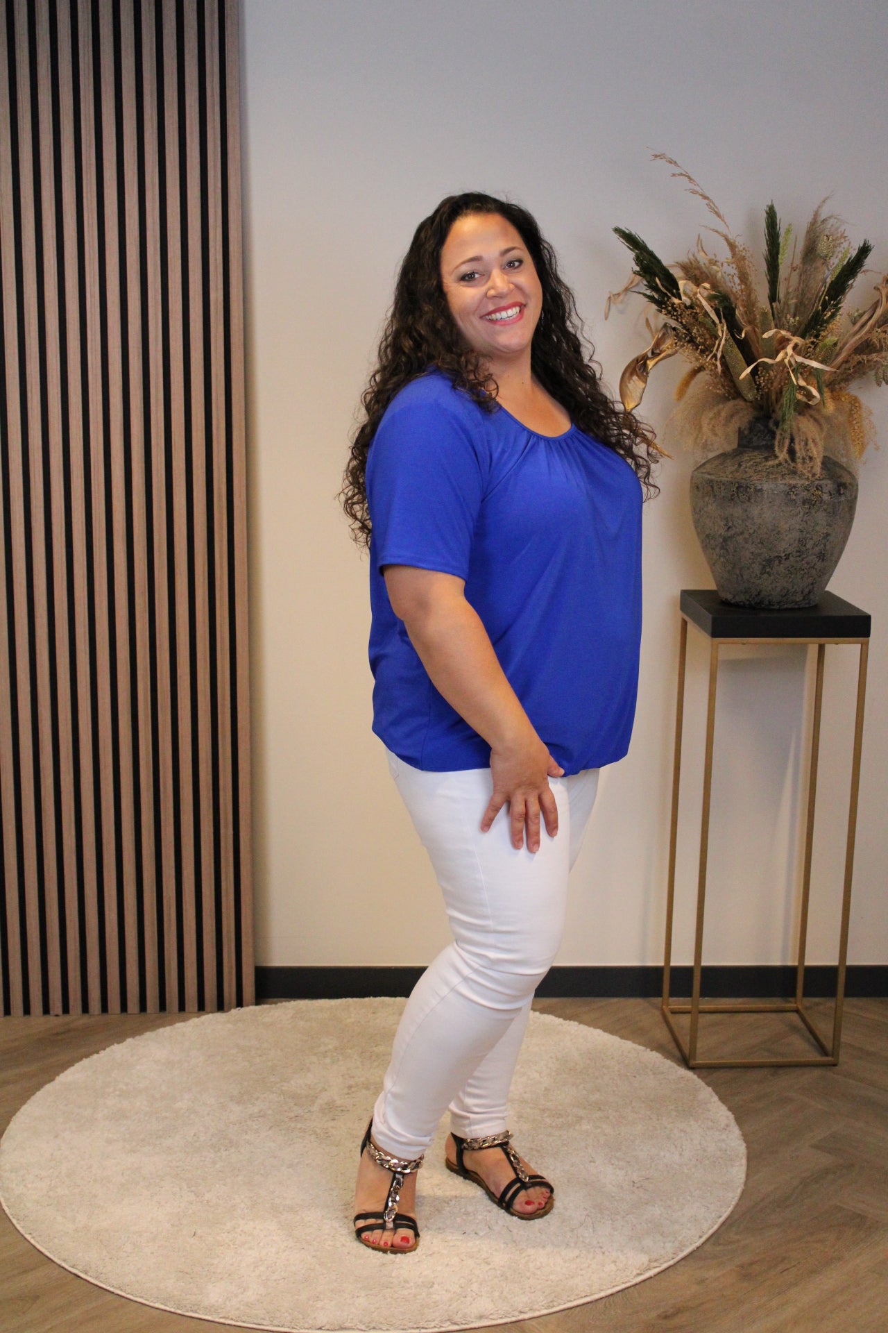 Madi | Ballontop Kobalt Kurzarm 48 bis 52