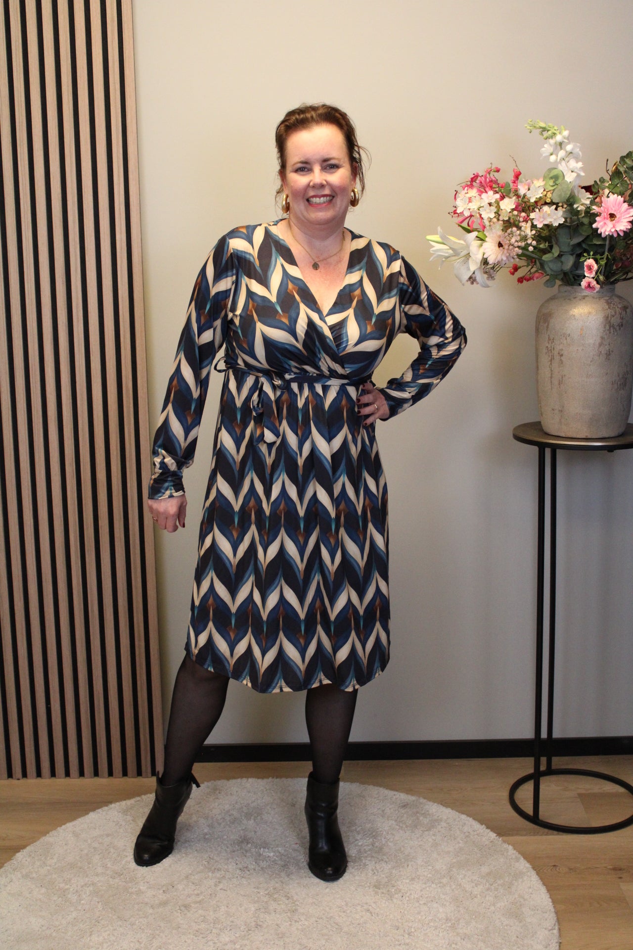 Fresia | Schwarzes Langarmkleid 38 bis 44