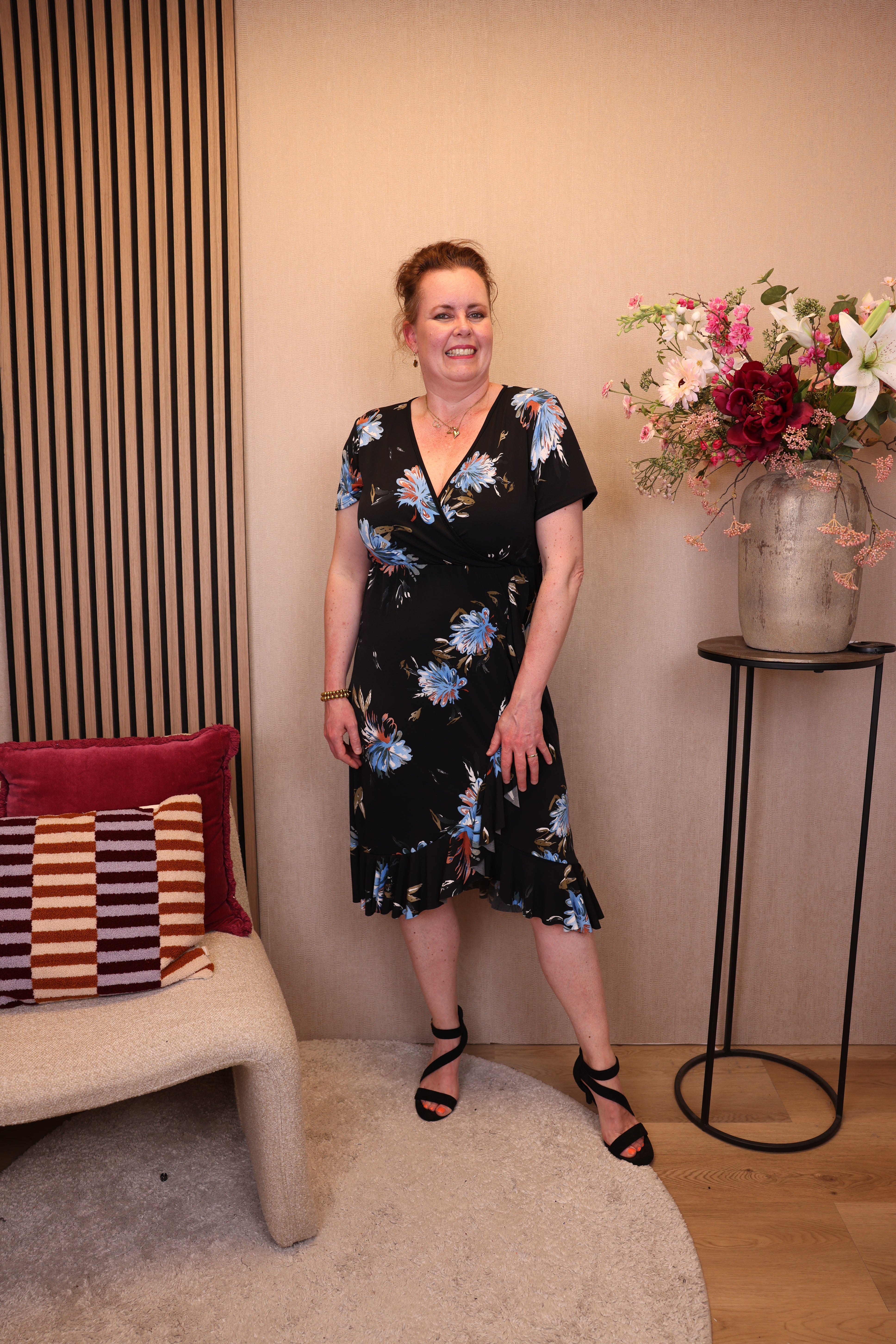 Dora | Bluse schwarz Langarm 52 bis 58