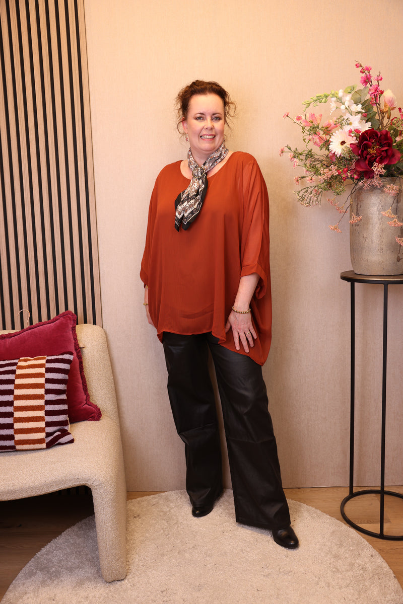 Sienna | Top oranje 40 - 50