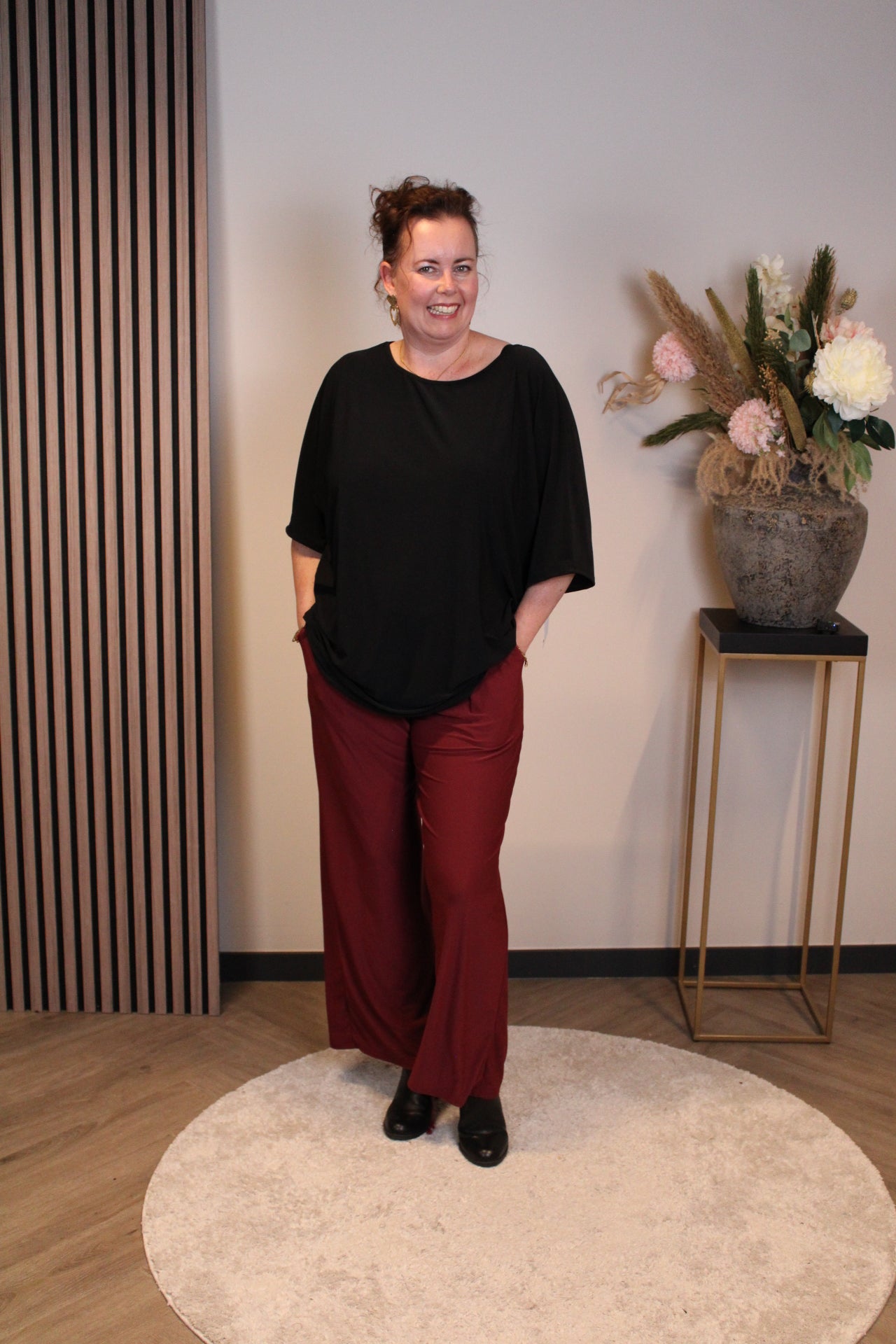 Ellen | Rote Hose mit Taschen 38 bis 46