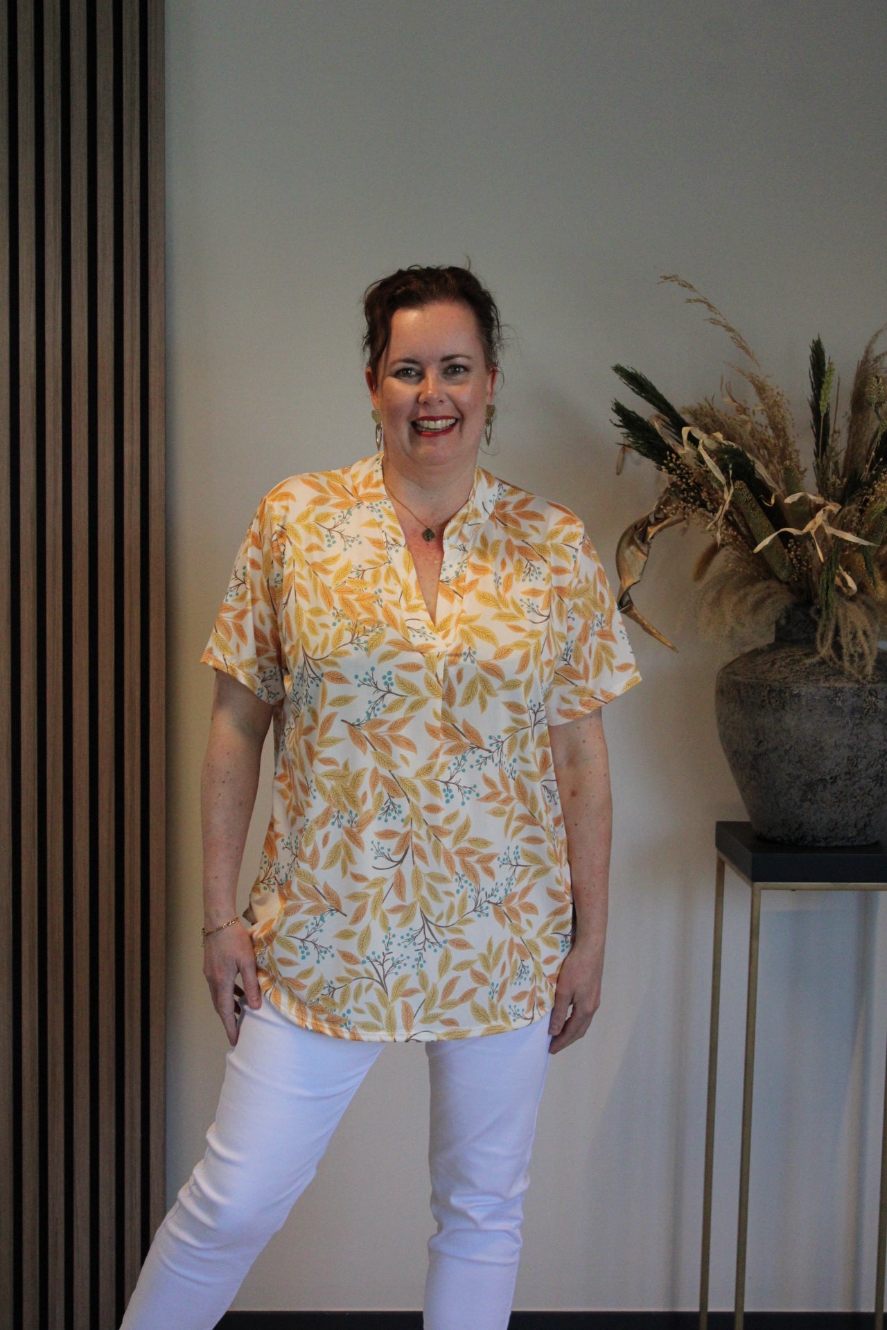 Yinte | Blouse korte mouw 38 t/m 48