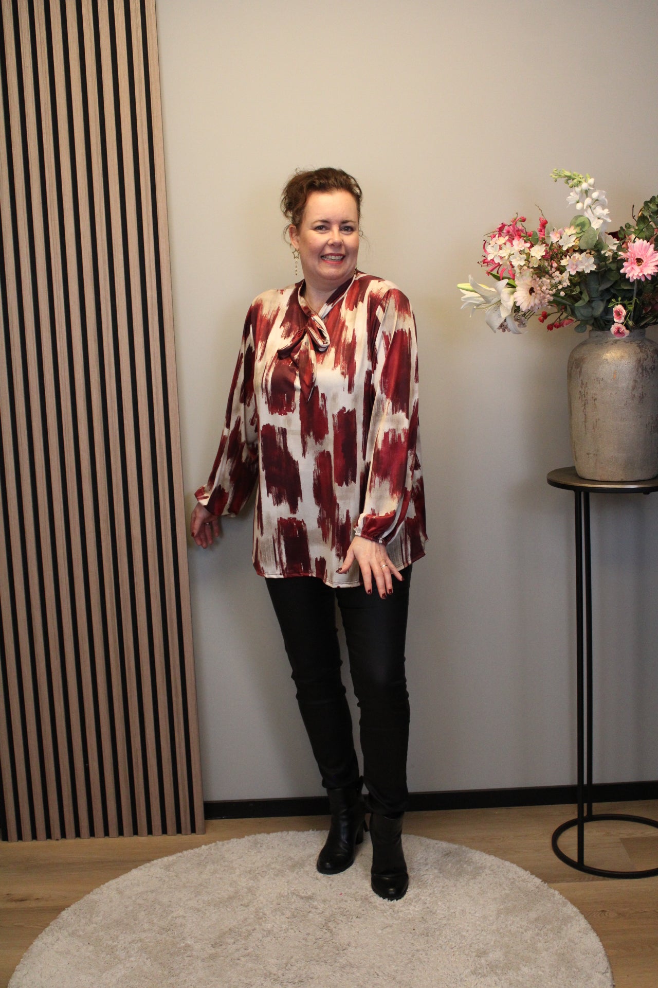 Miekje | Bluse braun Langarm 38 bis 48