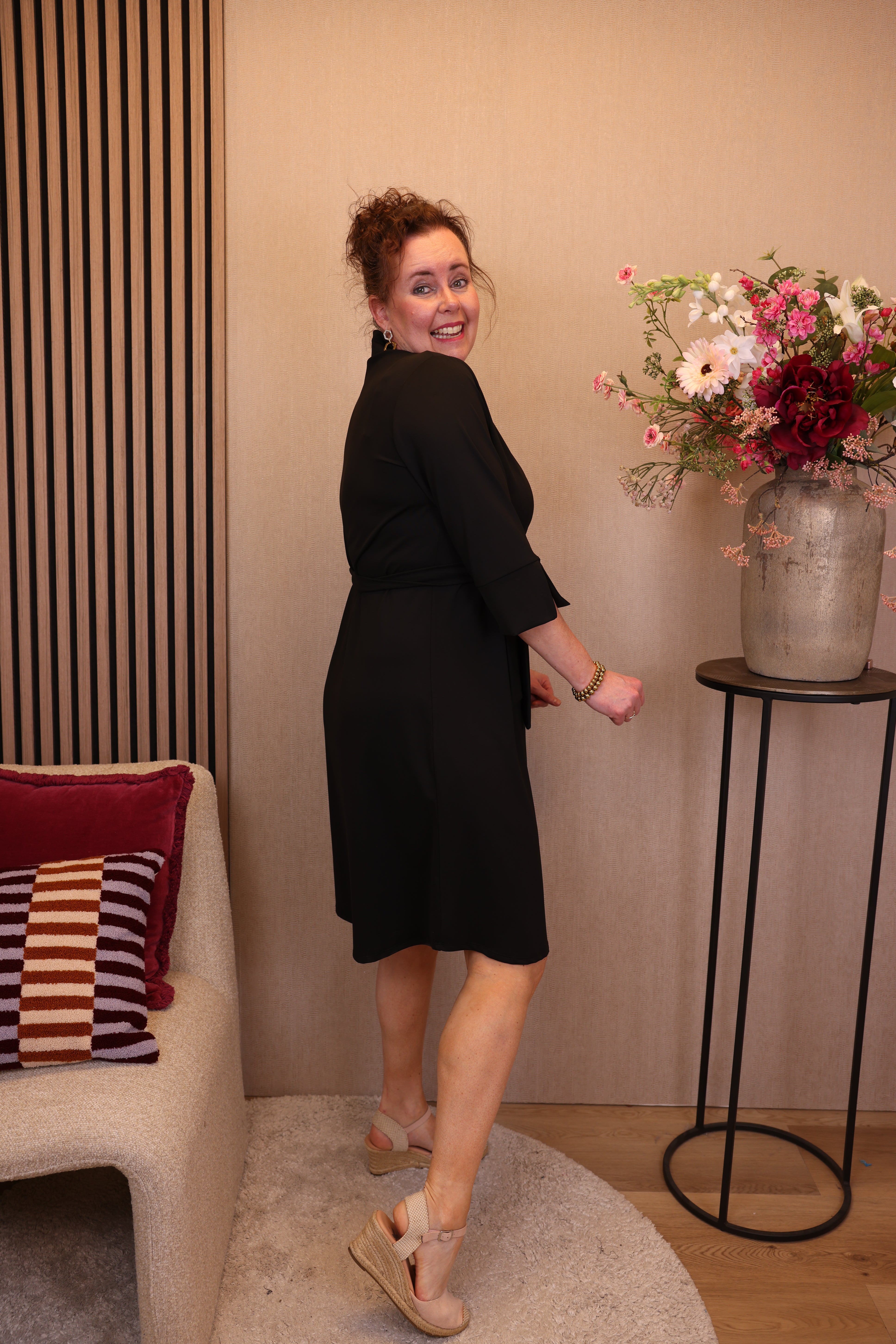 Dora | Bluse schwarz Langarm 52 bis 58