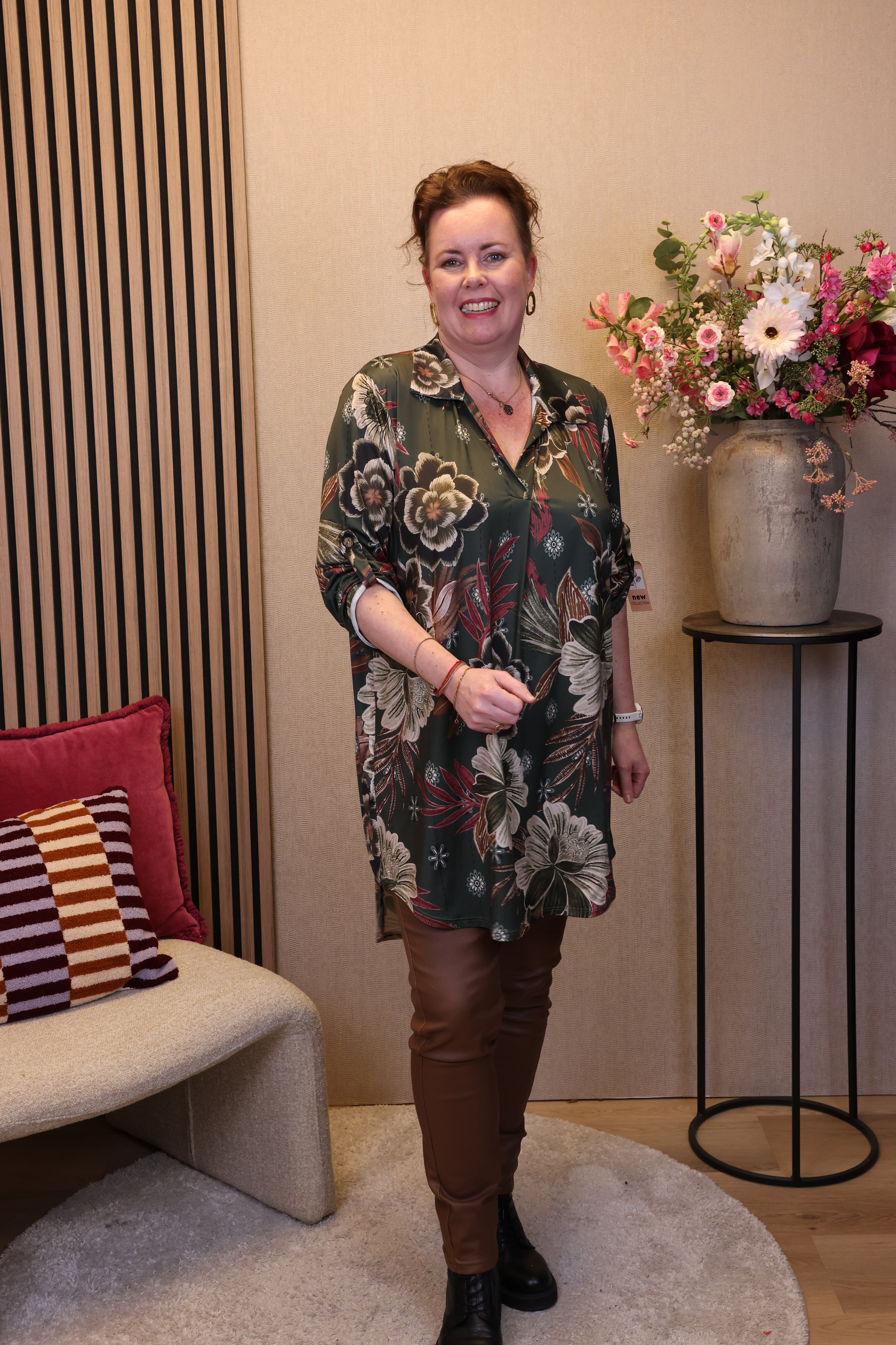 Dora | Bluse schwarz Langarm 52 bis 58