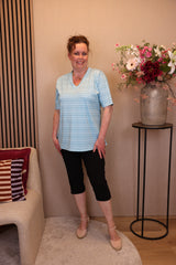 Dora | Bluse schwarz Langarm 52 bis 58