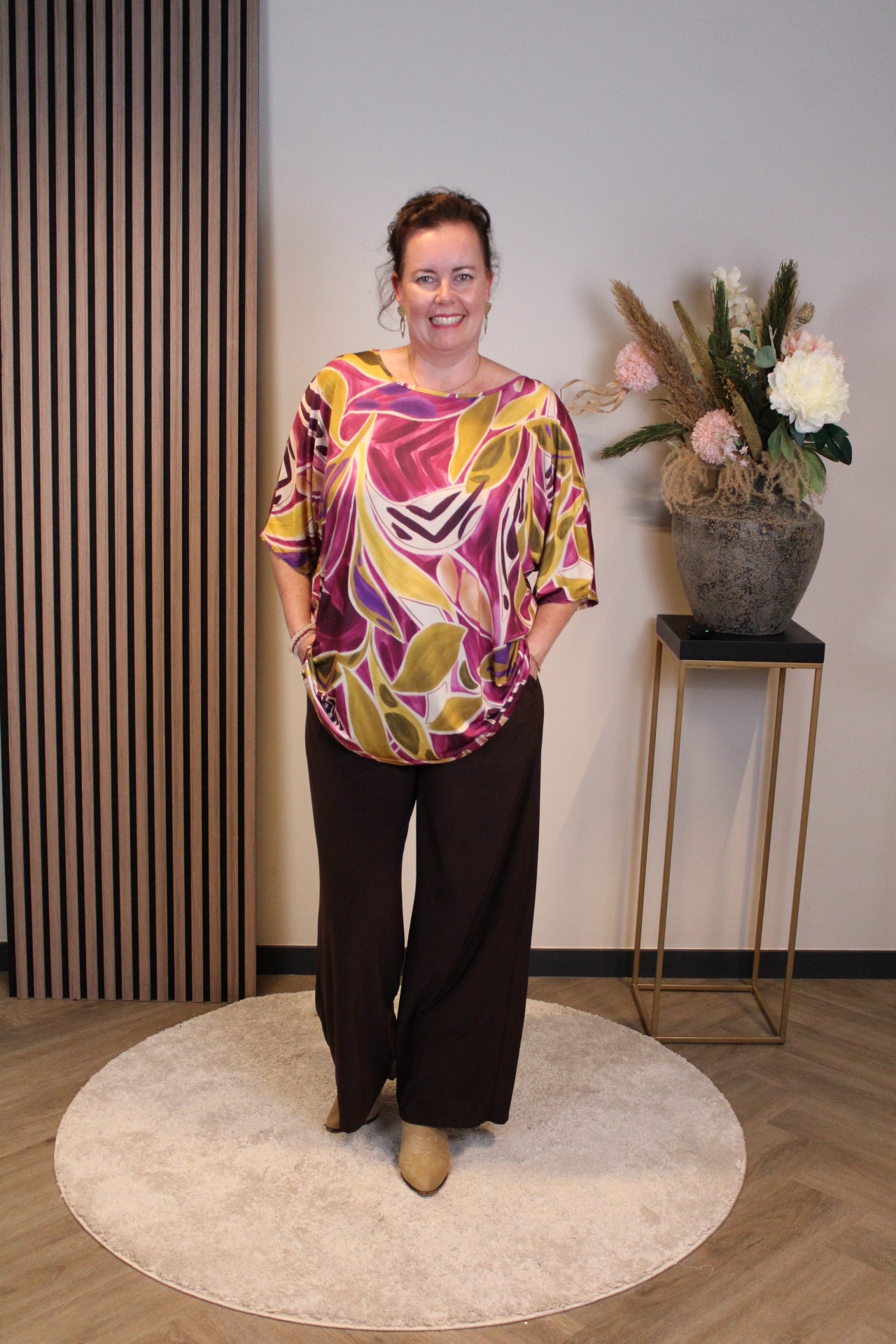 Dora | Bluse schwarz Langarm 52 bis 58