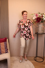Dora | Bluse schwarz Langarm 52 bis 58