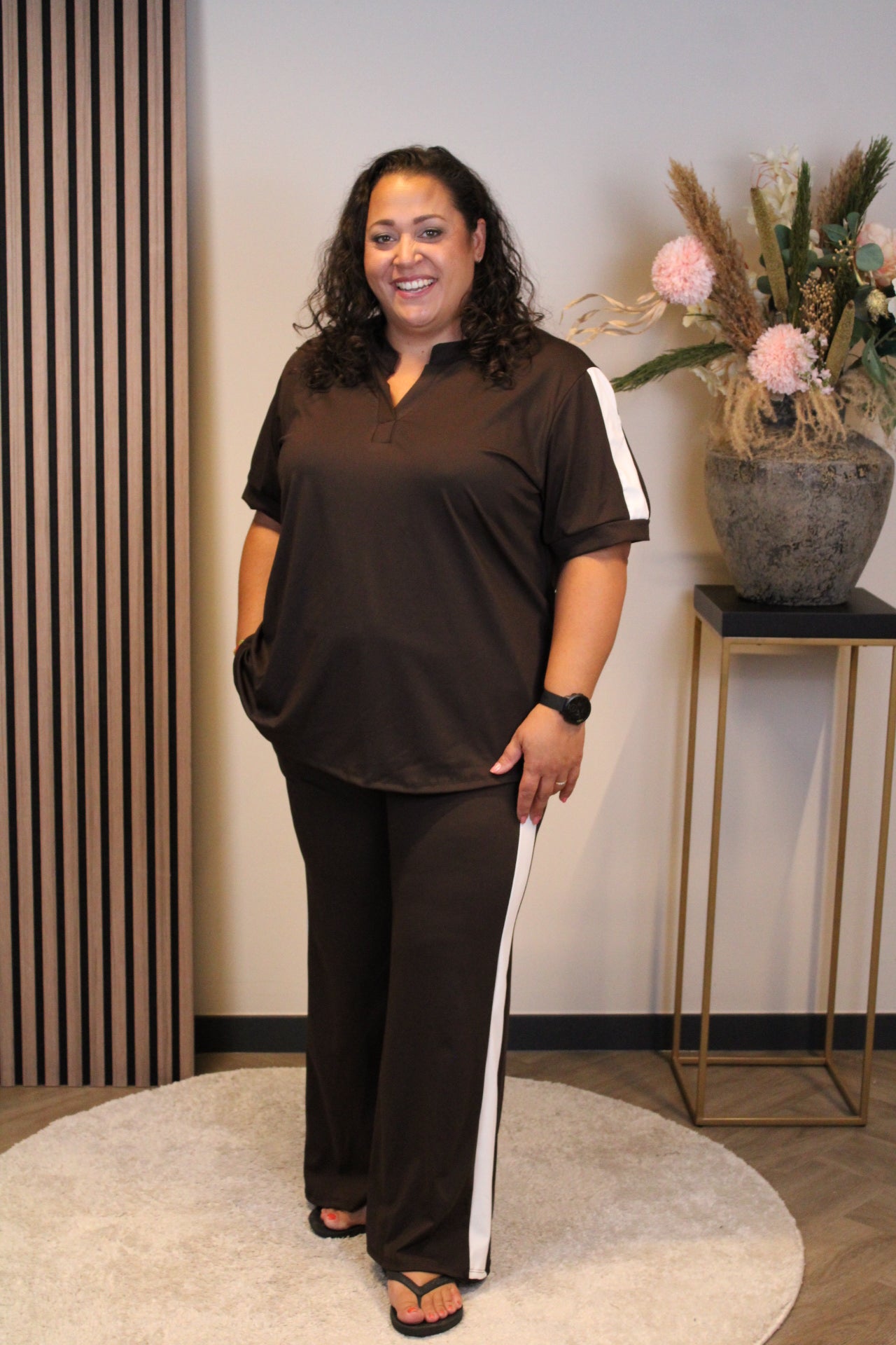 Lina | broek bruin 46 t/m 50