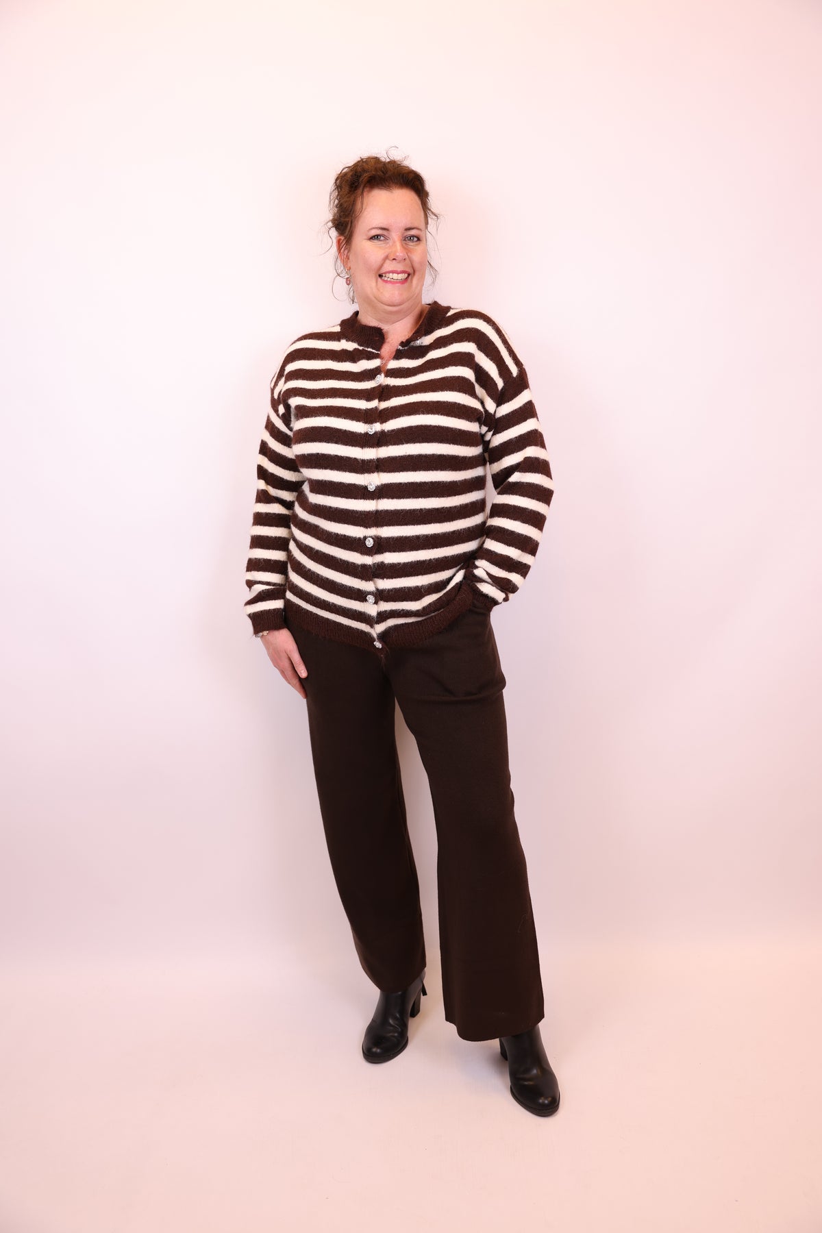 Dora | Bluse schwarz Langarm 52 bis 58