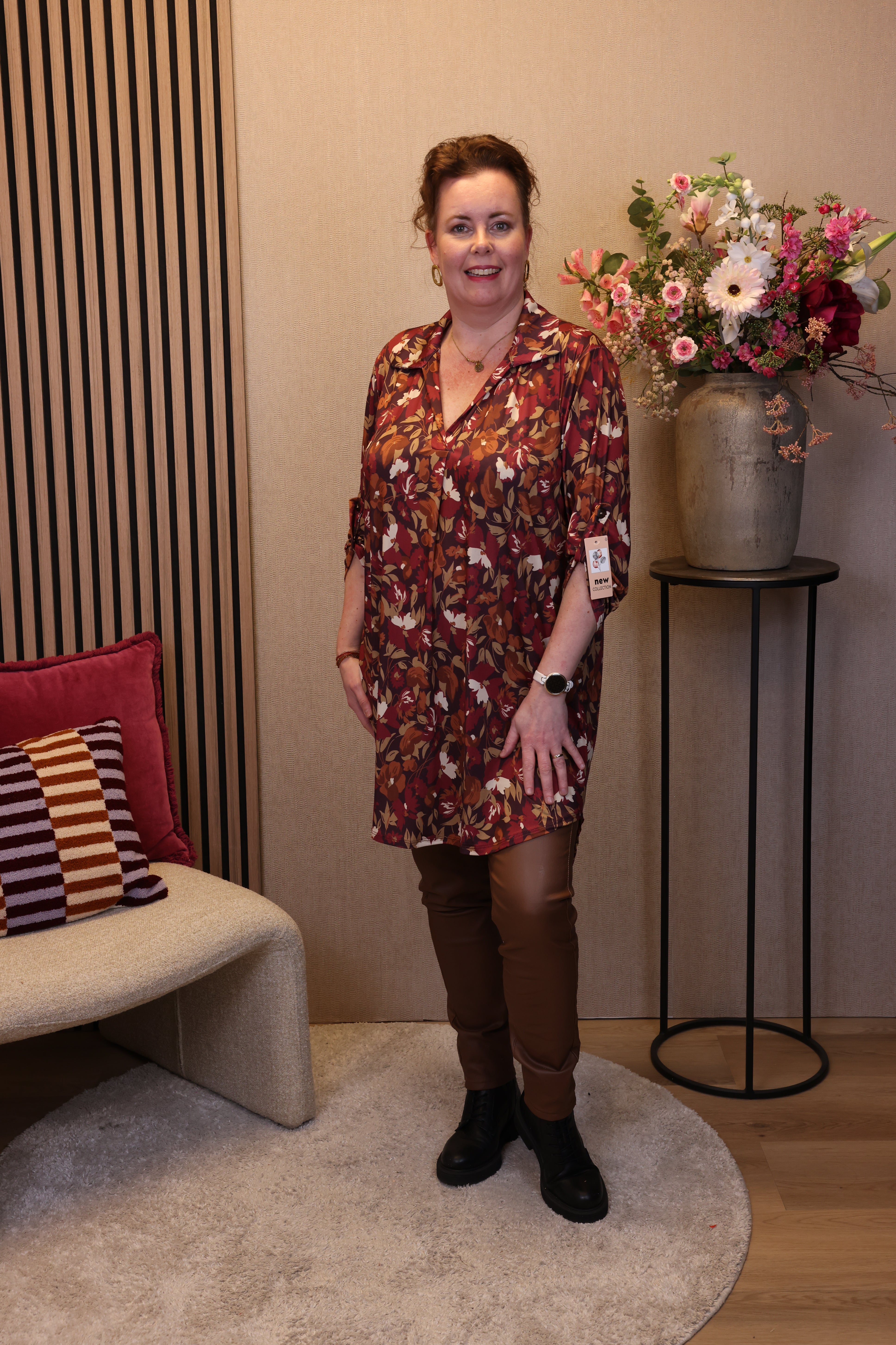 Dora | Bluse schwarz Langarm 52 bis 58