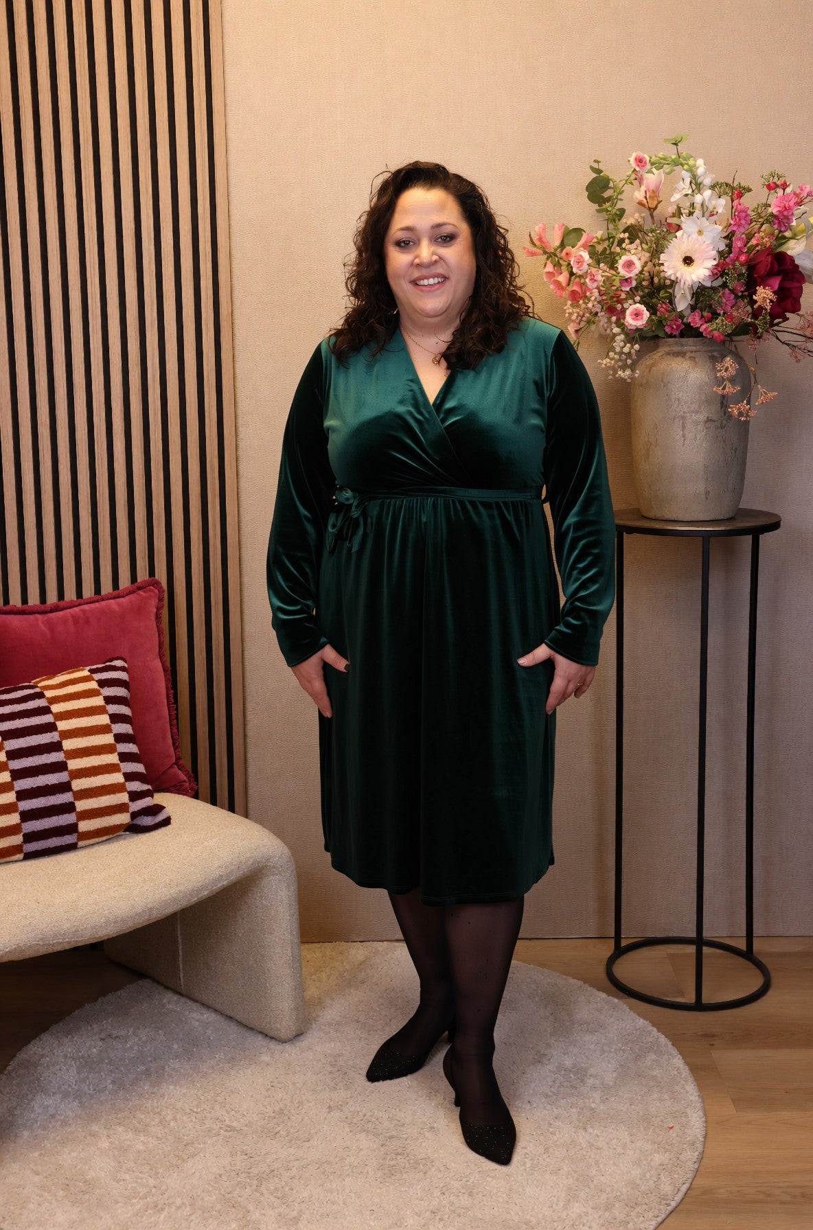 Dora | Bluse schwarz Langarm 52 bis 58