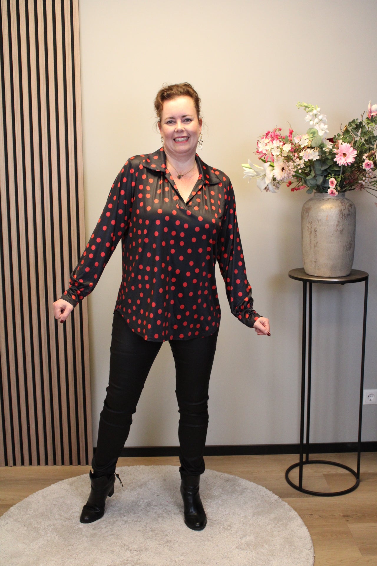 Verona | Bluse mit Kragen blau 48 bis 52