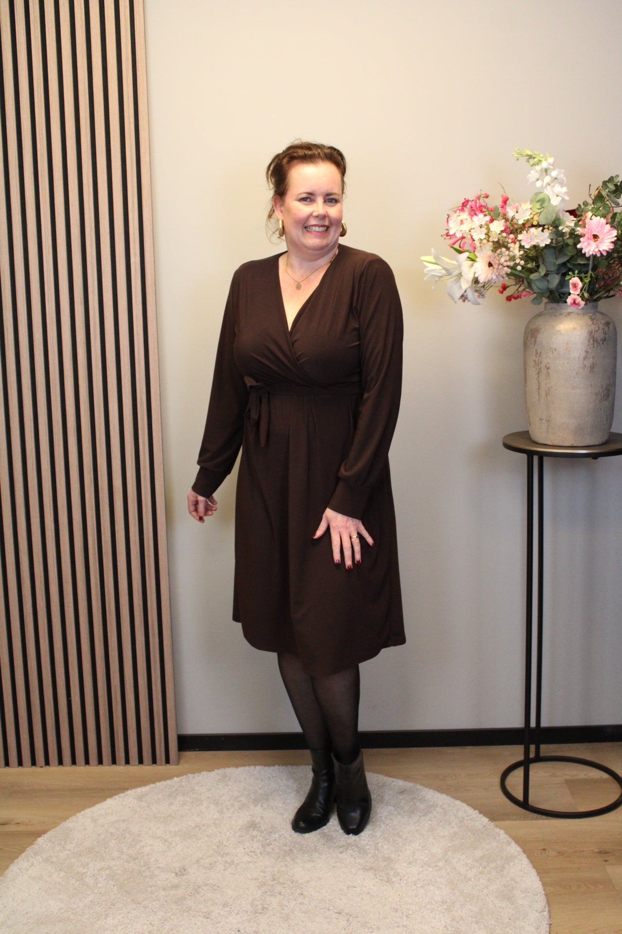 Dora | Bluse schwarz Langarm 52 bis 58