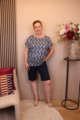 Dora | Bluse schwarz Langarm 52 bis 58
